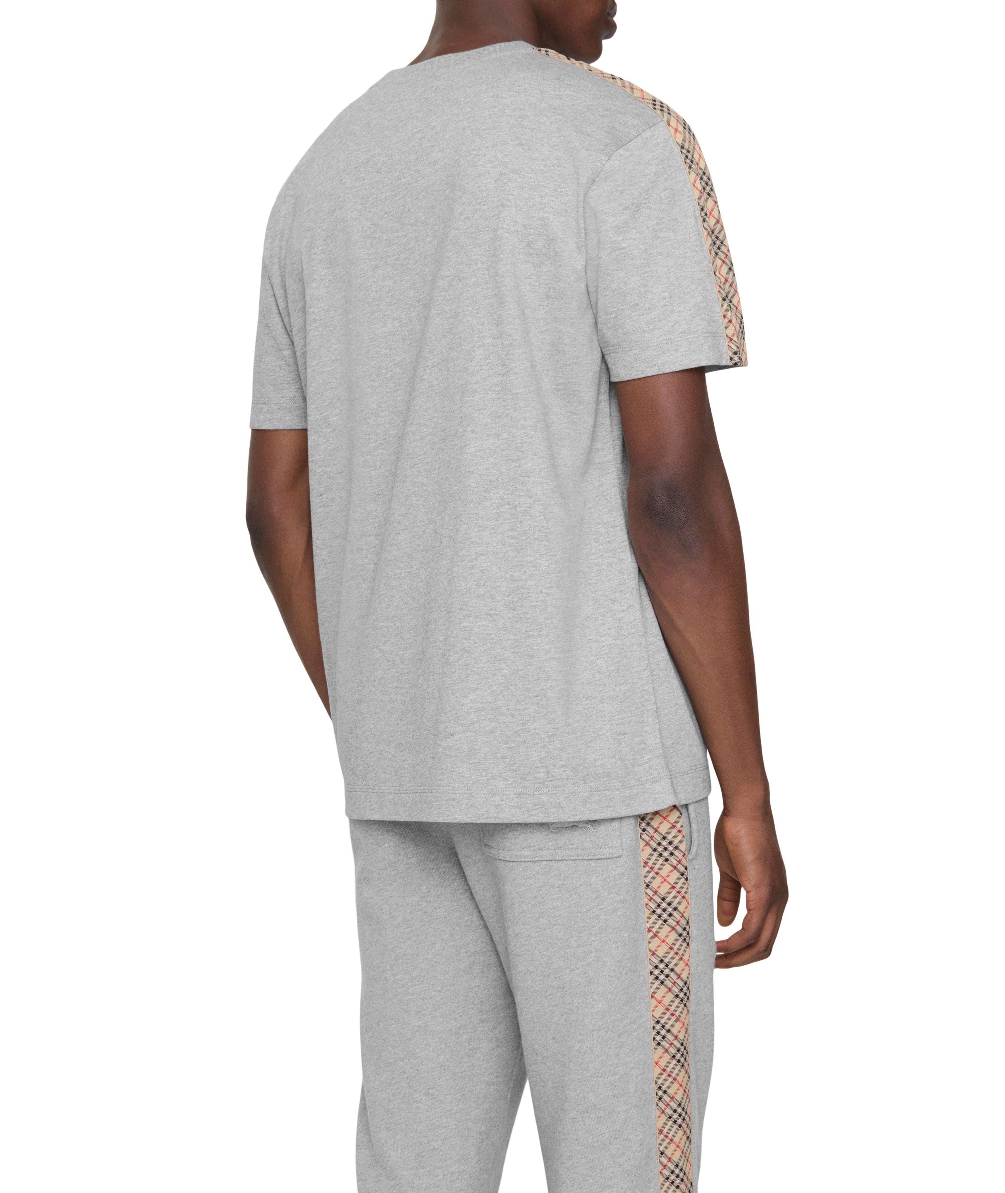 T-shirt en coton à bordure check image 3