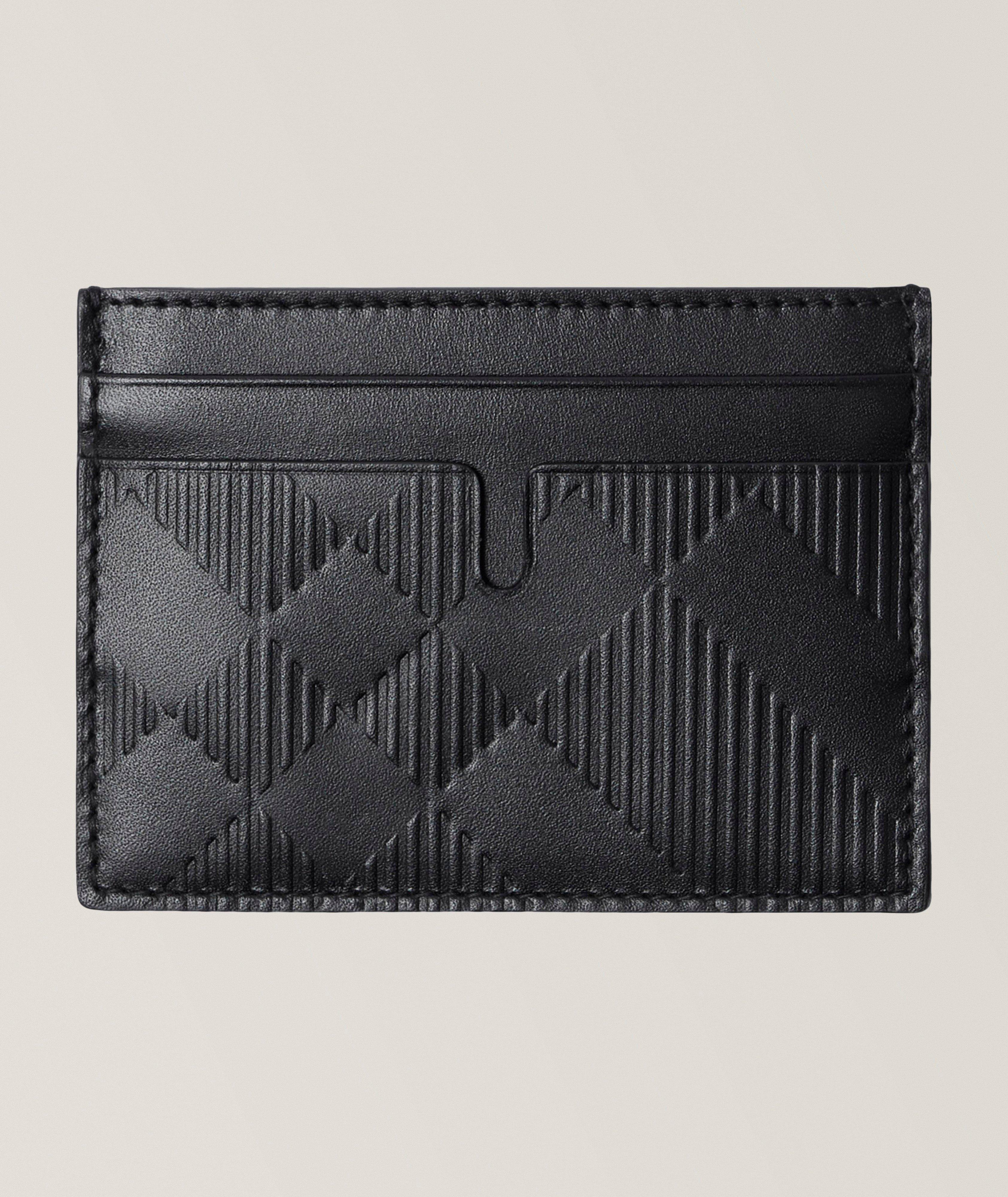 Porte-cartes en cuir check embossé image 1