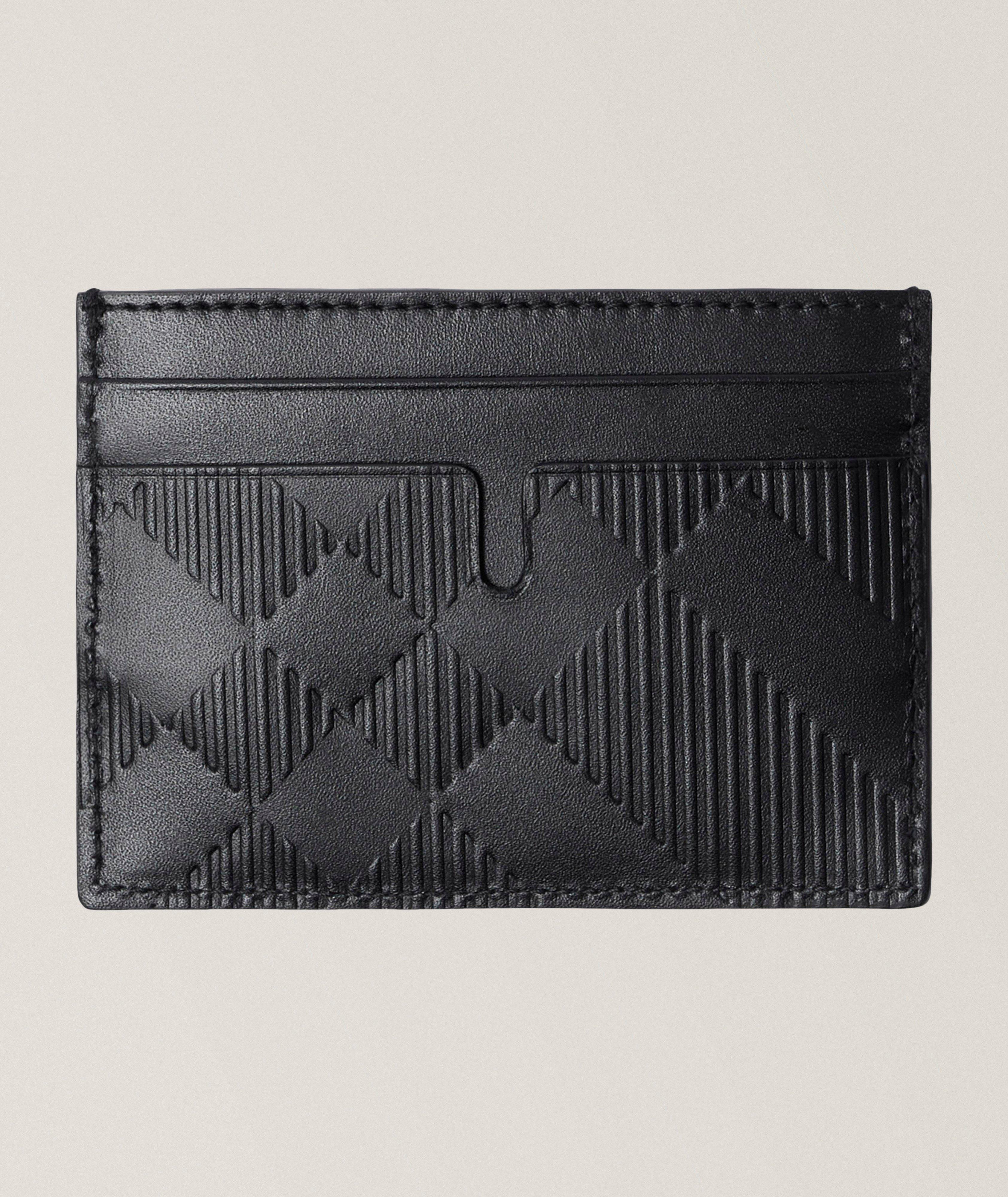 Porte-cartes en cuir check embossé image 0