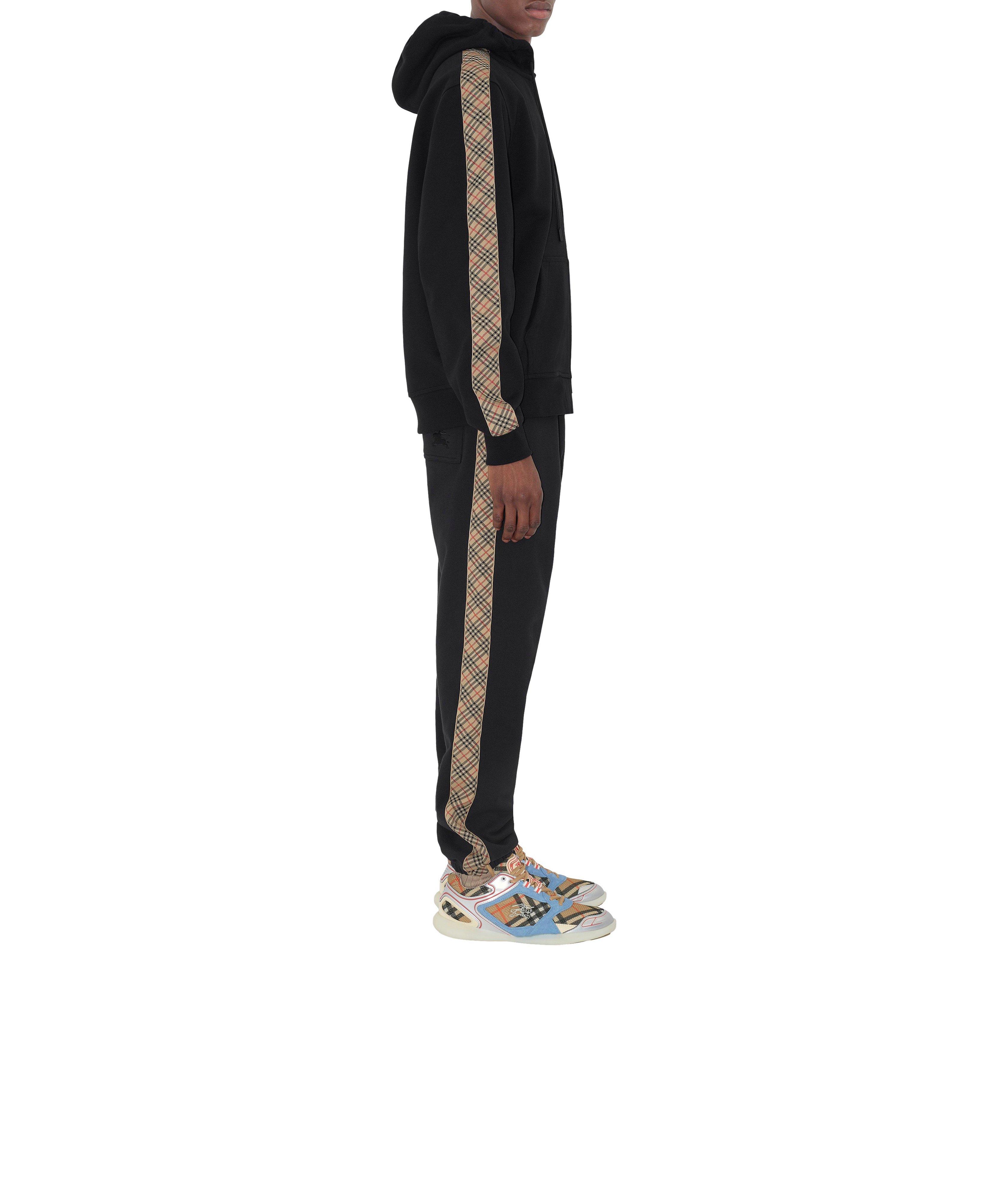 Chandail à capuche zippé à bordure check image 4