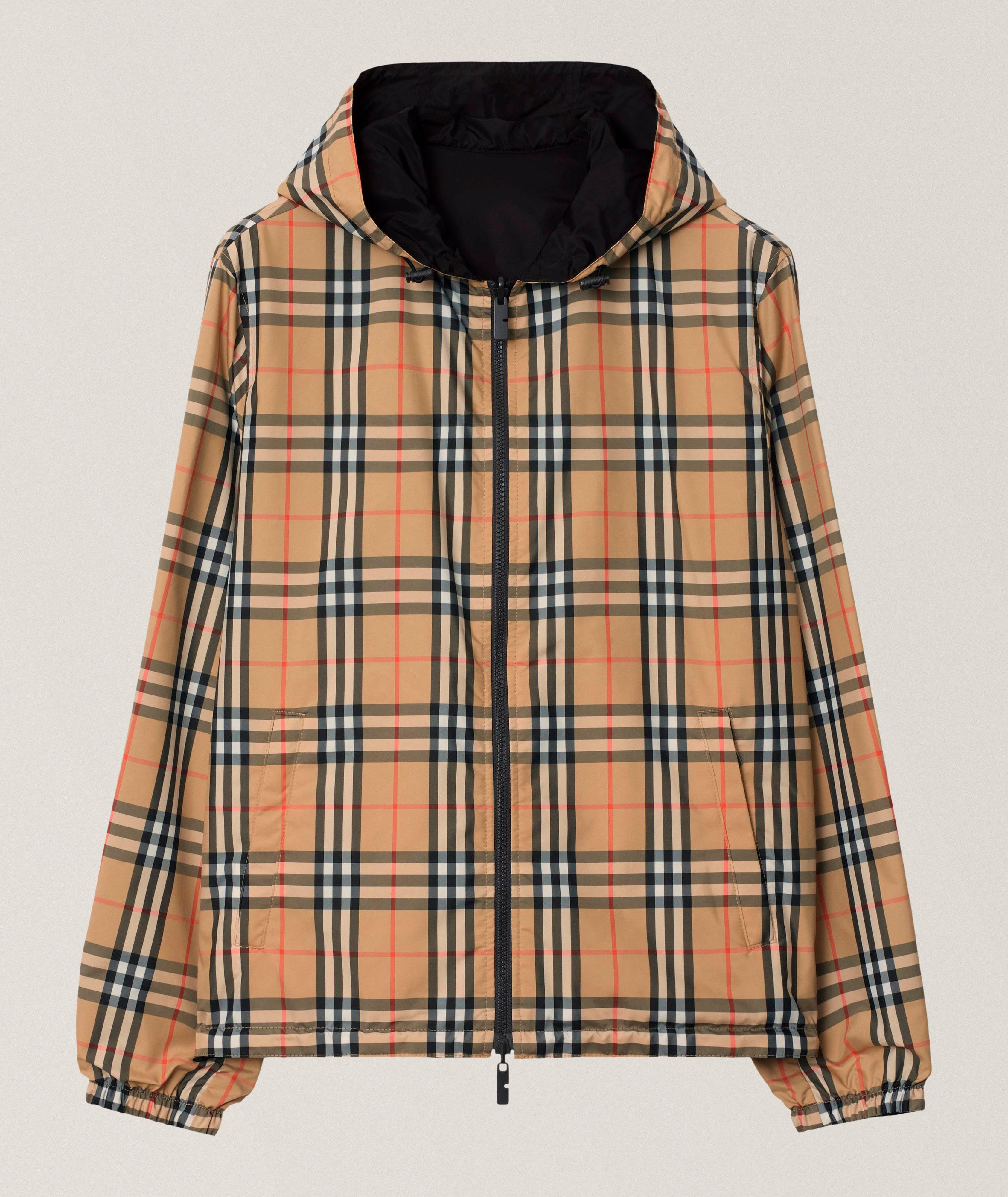 Veste à capuchon réversible check image 0