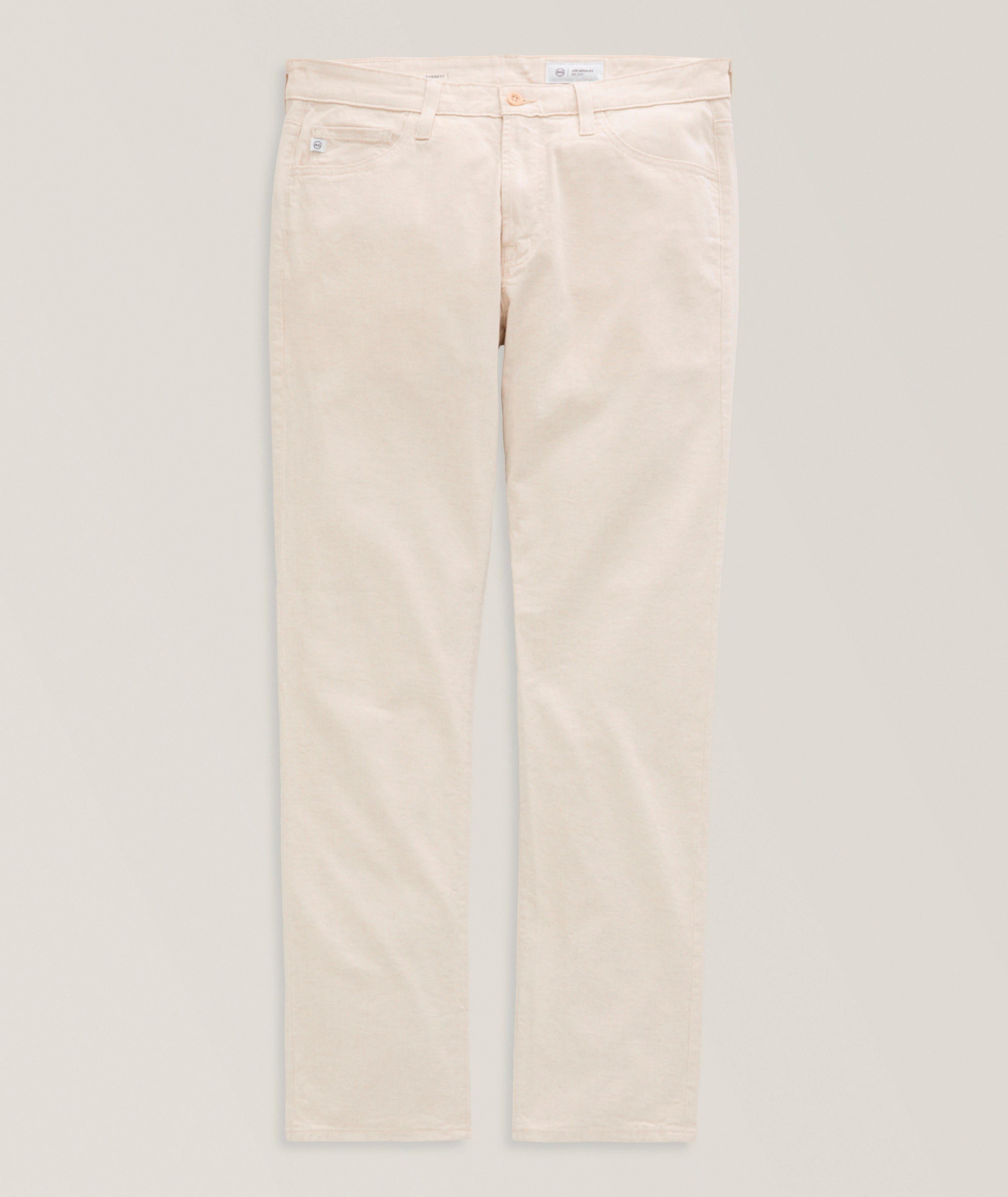 AG Everett Slim-Straight Cotton-Blend Pants