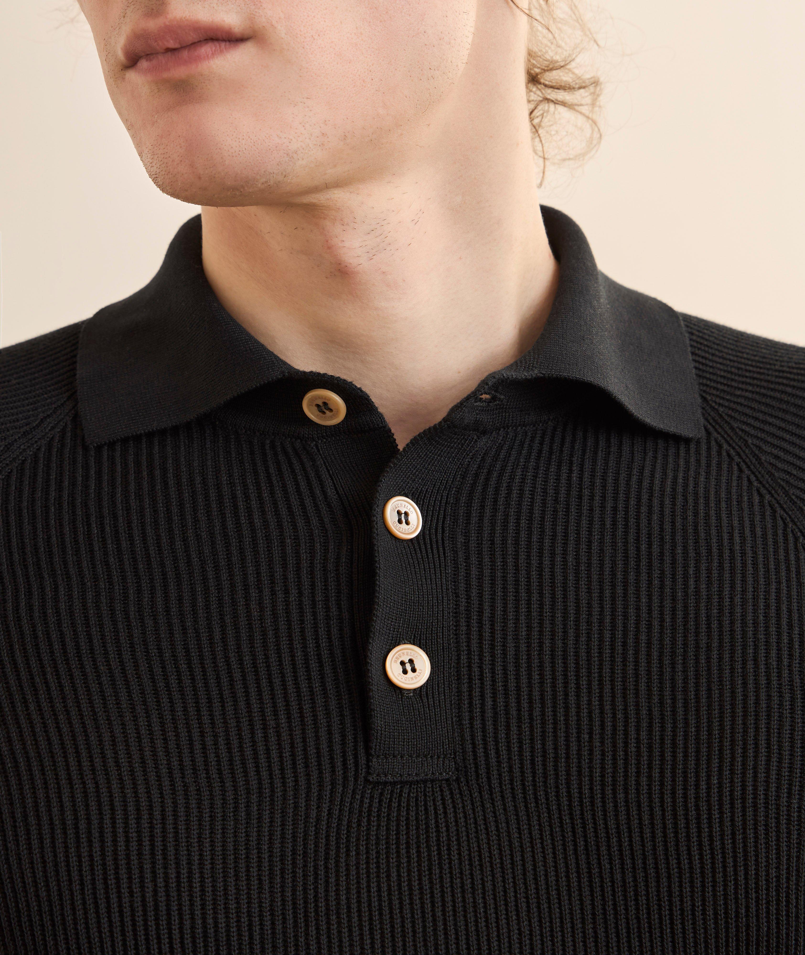 Pull polo en coton côtelé à raglan image 3