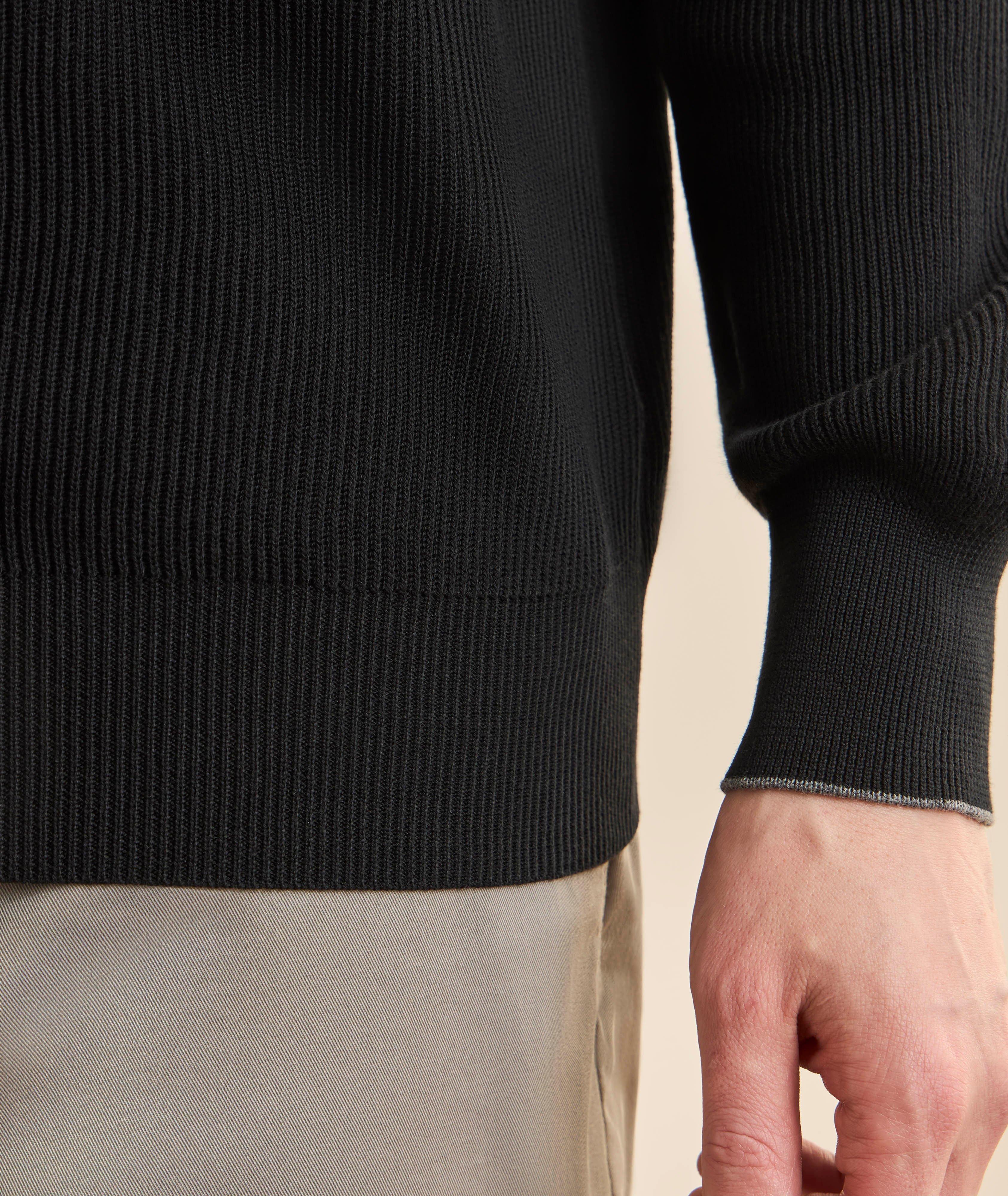 Pull polo en coton côtelé à raglan image 4