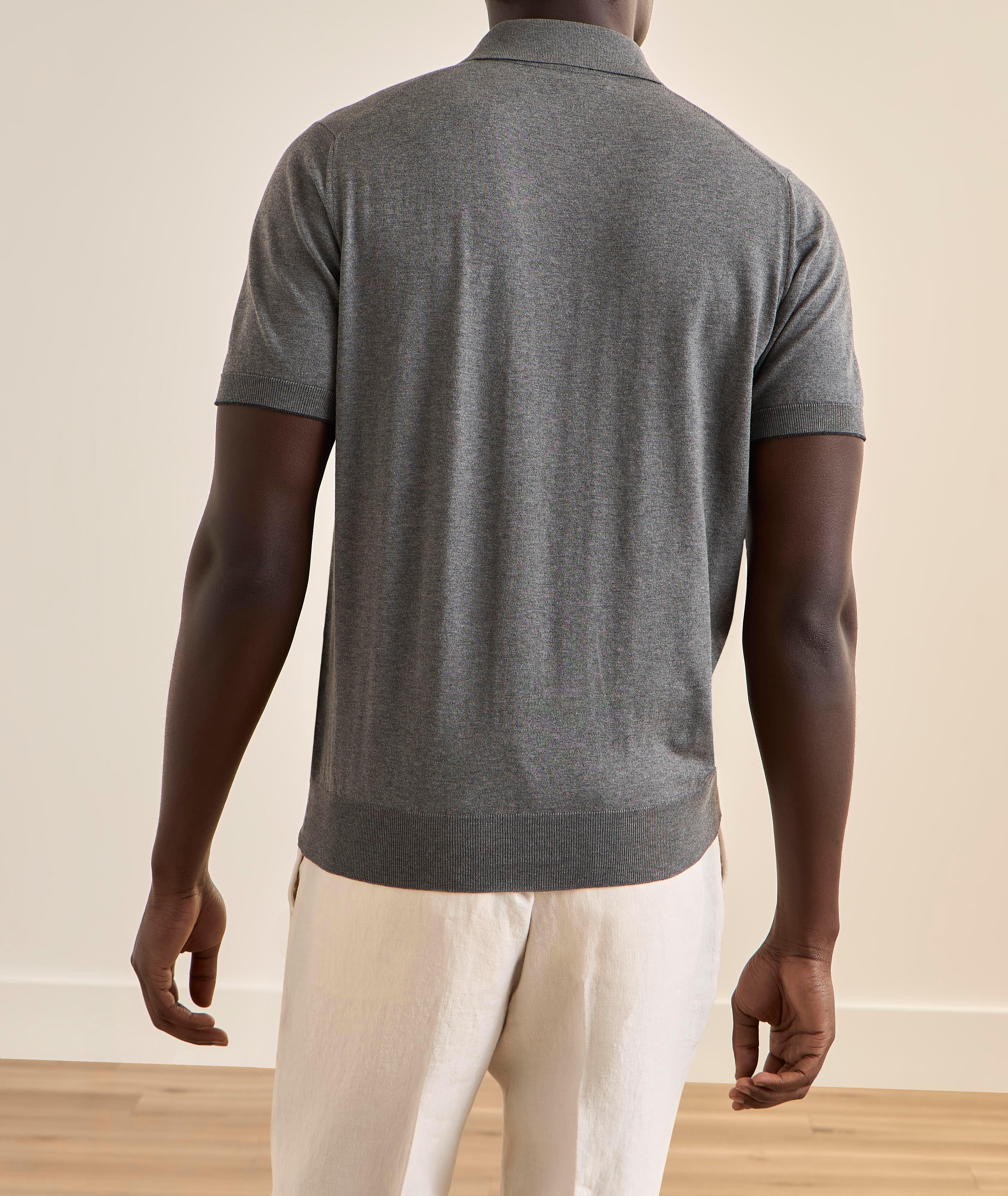 Contrast-Tipping Knit Cotton Polo  image 2