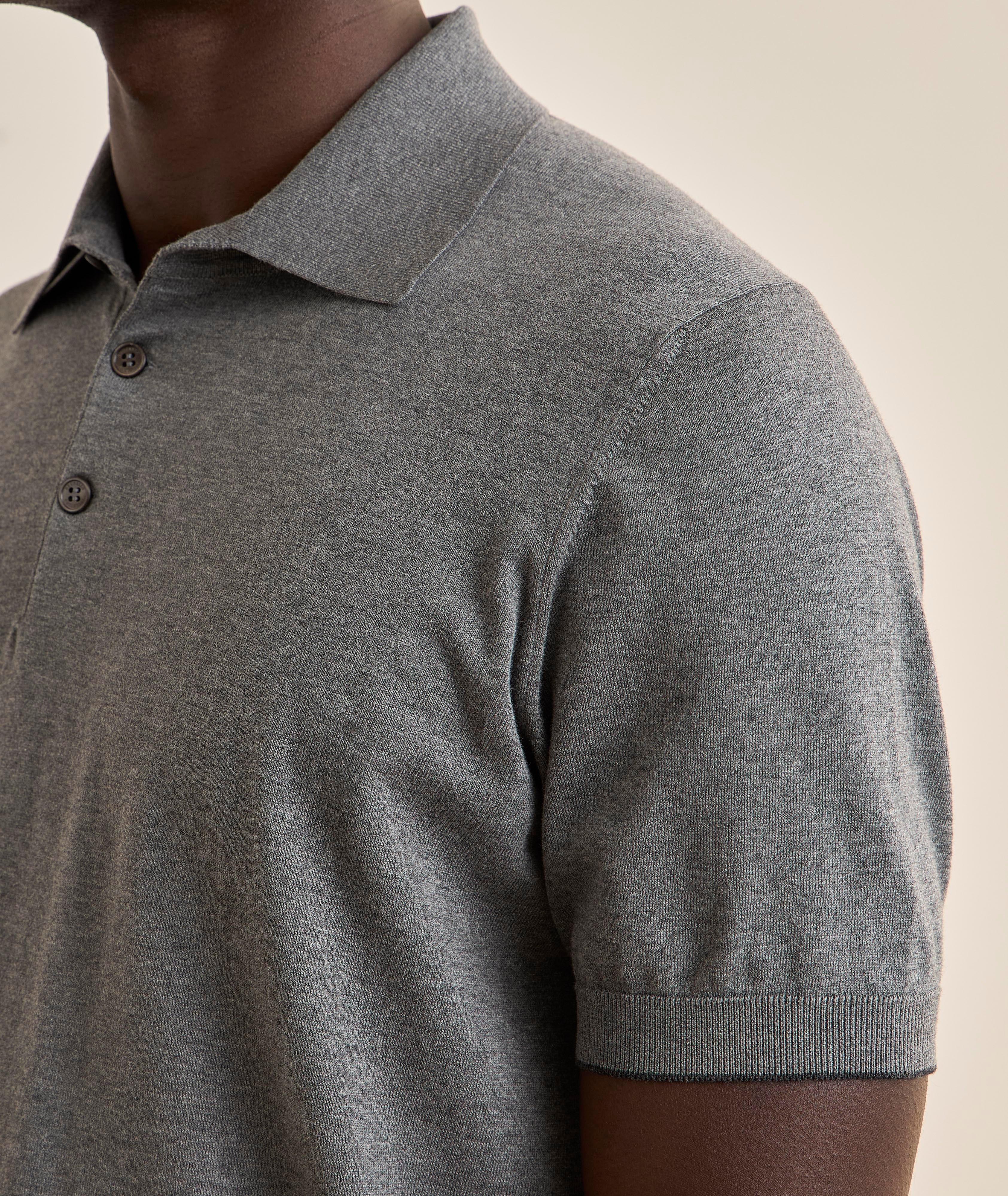 Contrast-Tipping Knit Cotton Polo  image 3