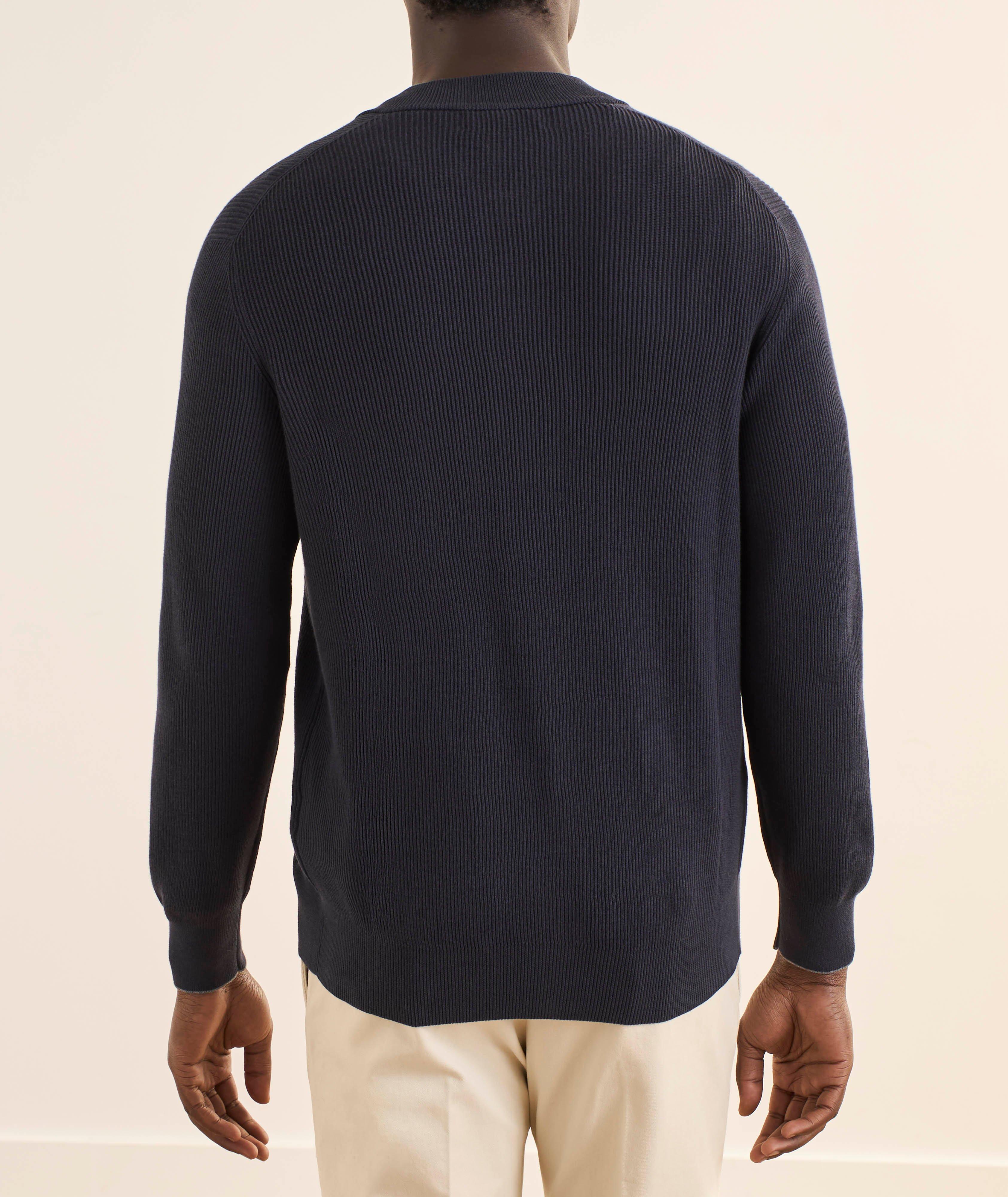 Ribbed Cotton Zip-Up Cardigan image 2