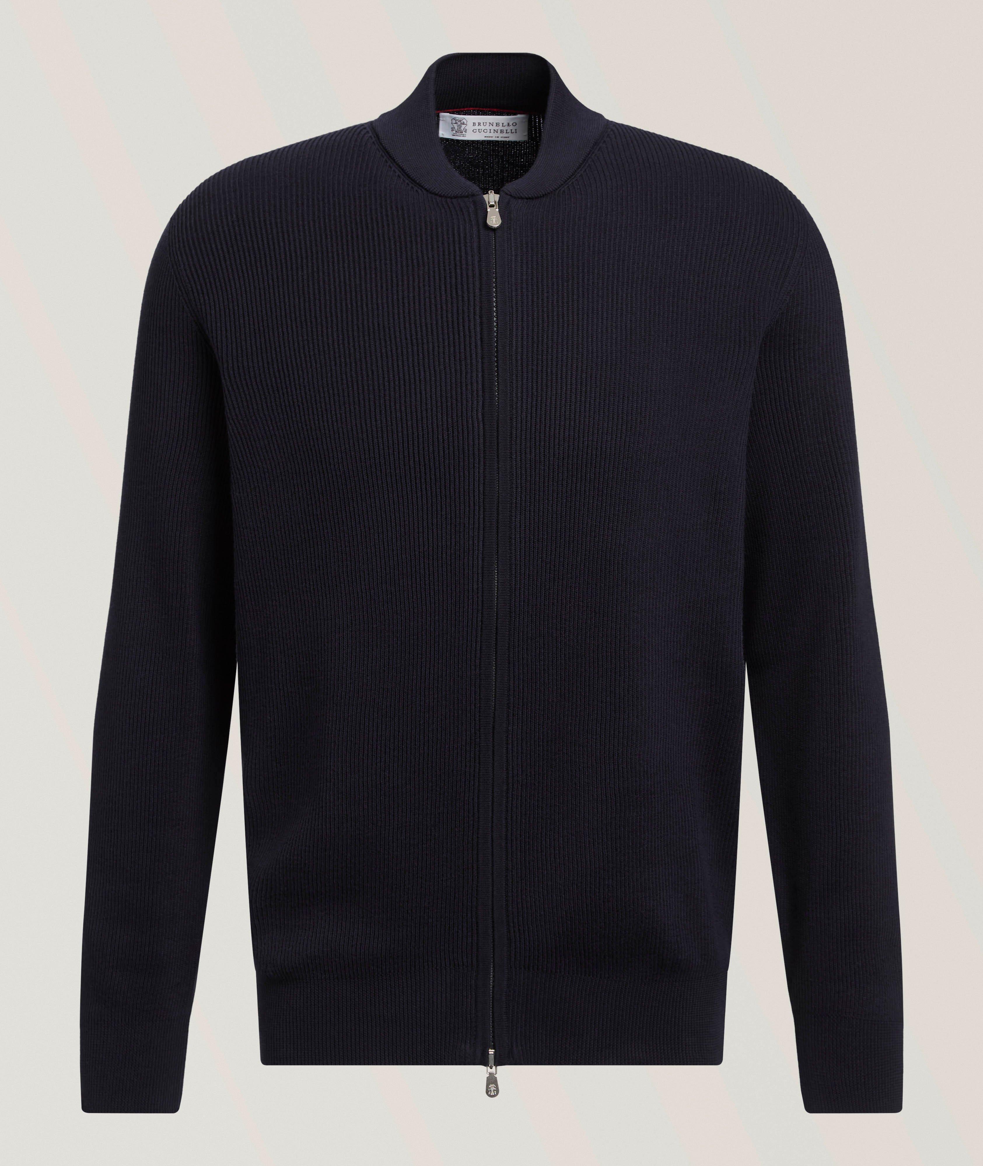 Cardigan zippé coton côtelé image 0