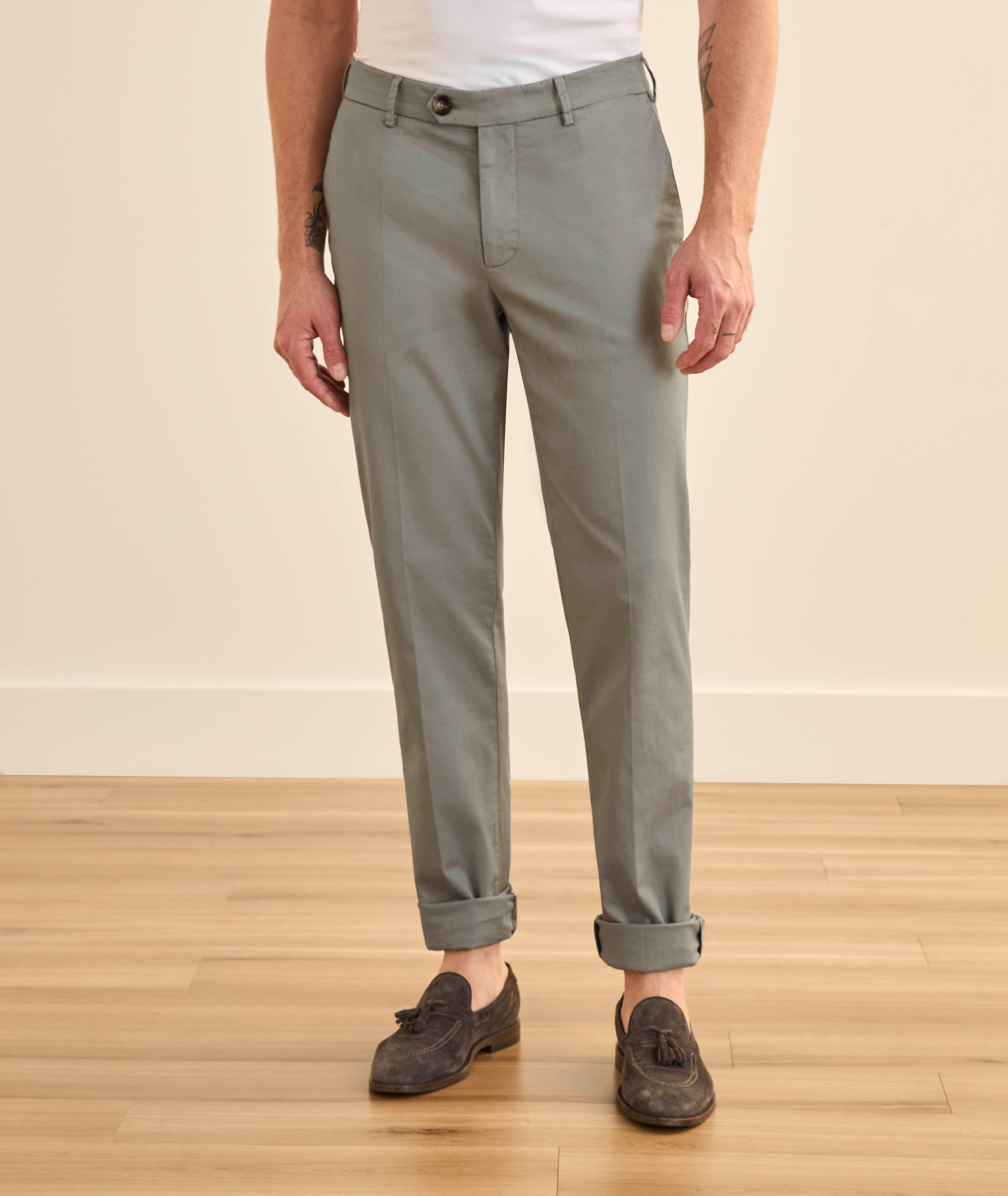 Pantalon chino coton extensible coupe Italian image 1