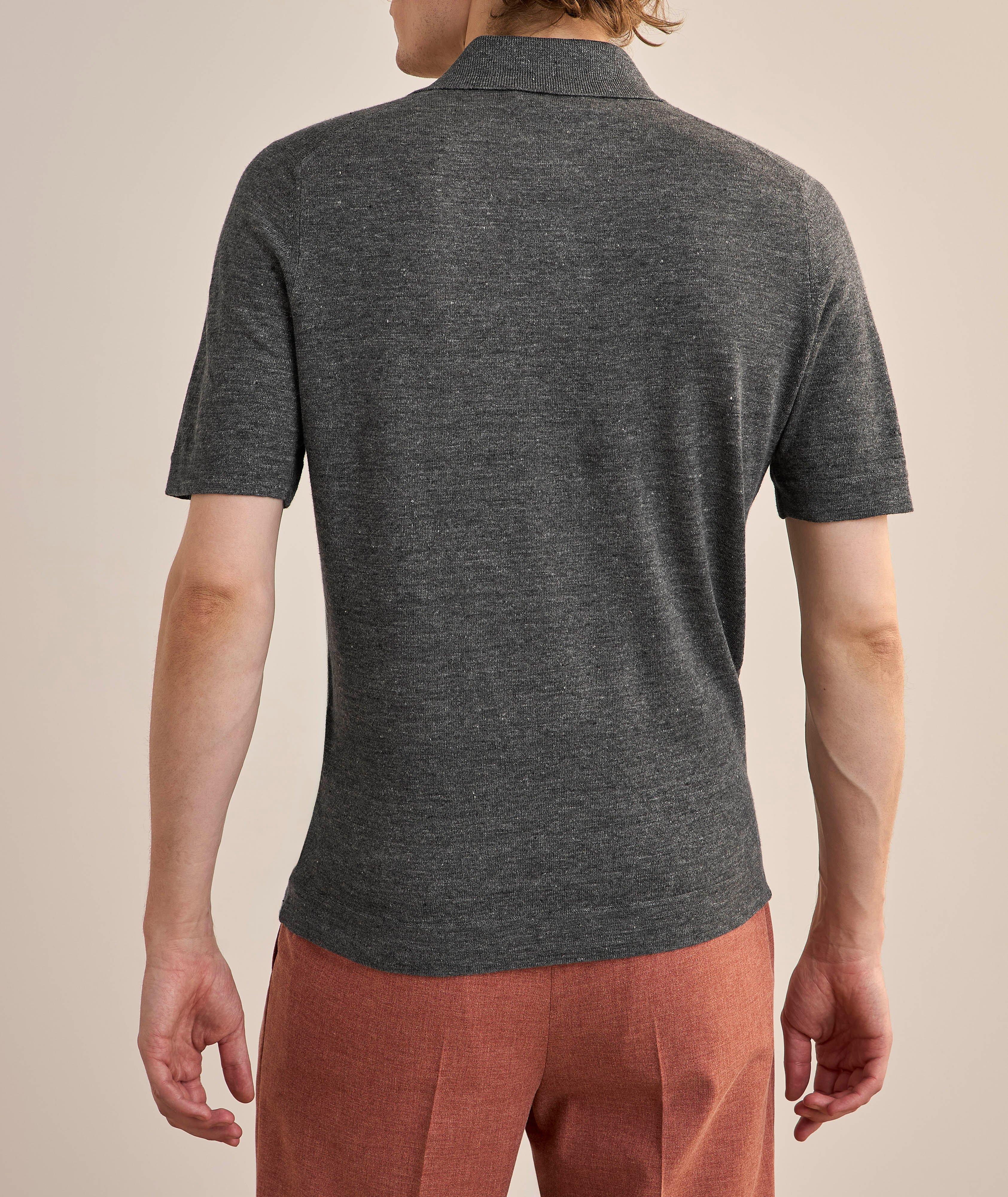 Linen-Cotton Knit Polo image 2