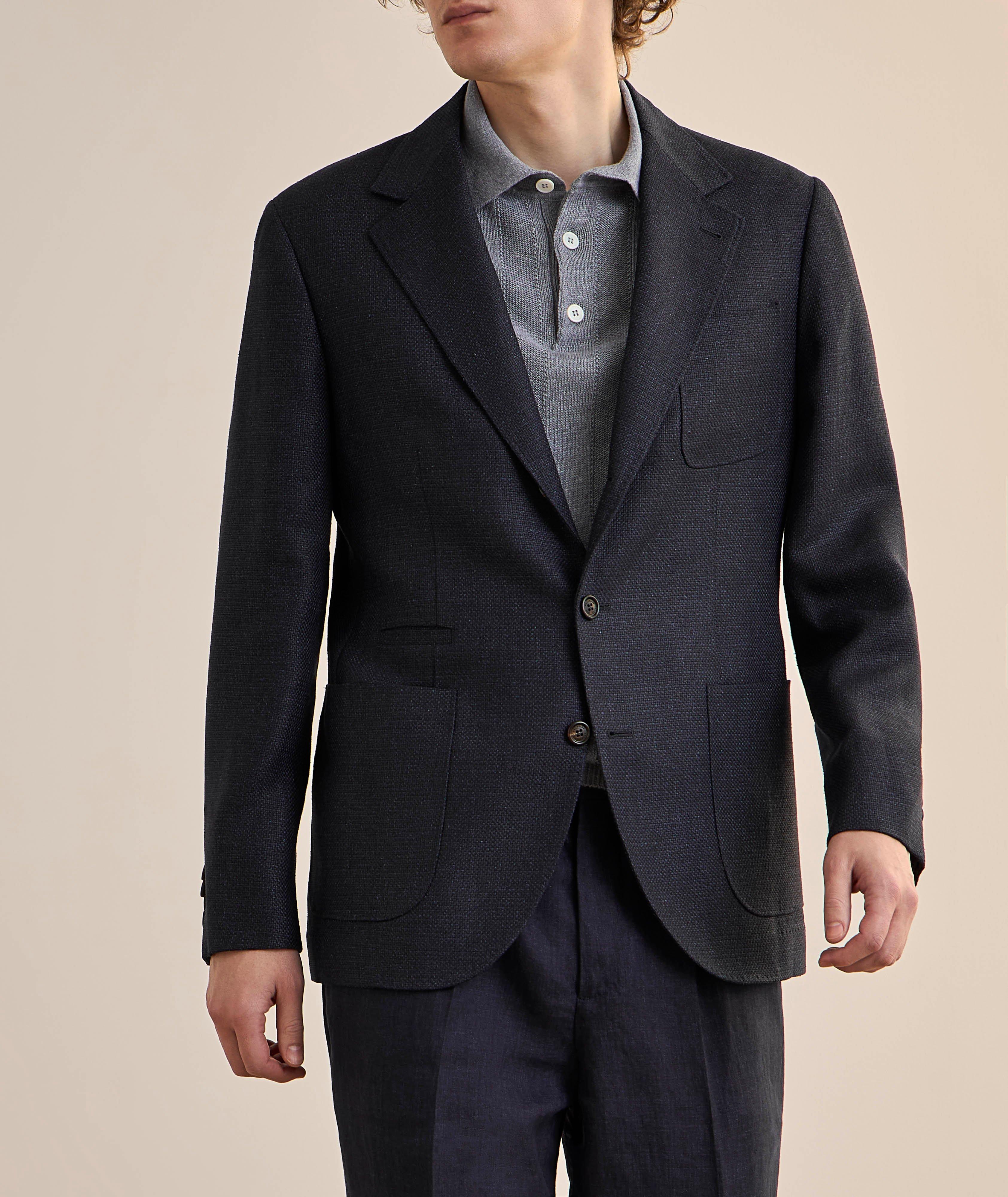 Hopsack Linen-Blend Sport Jacket  image 1