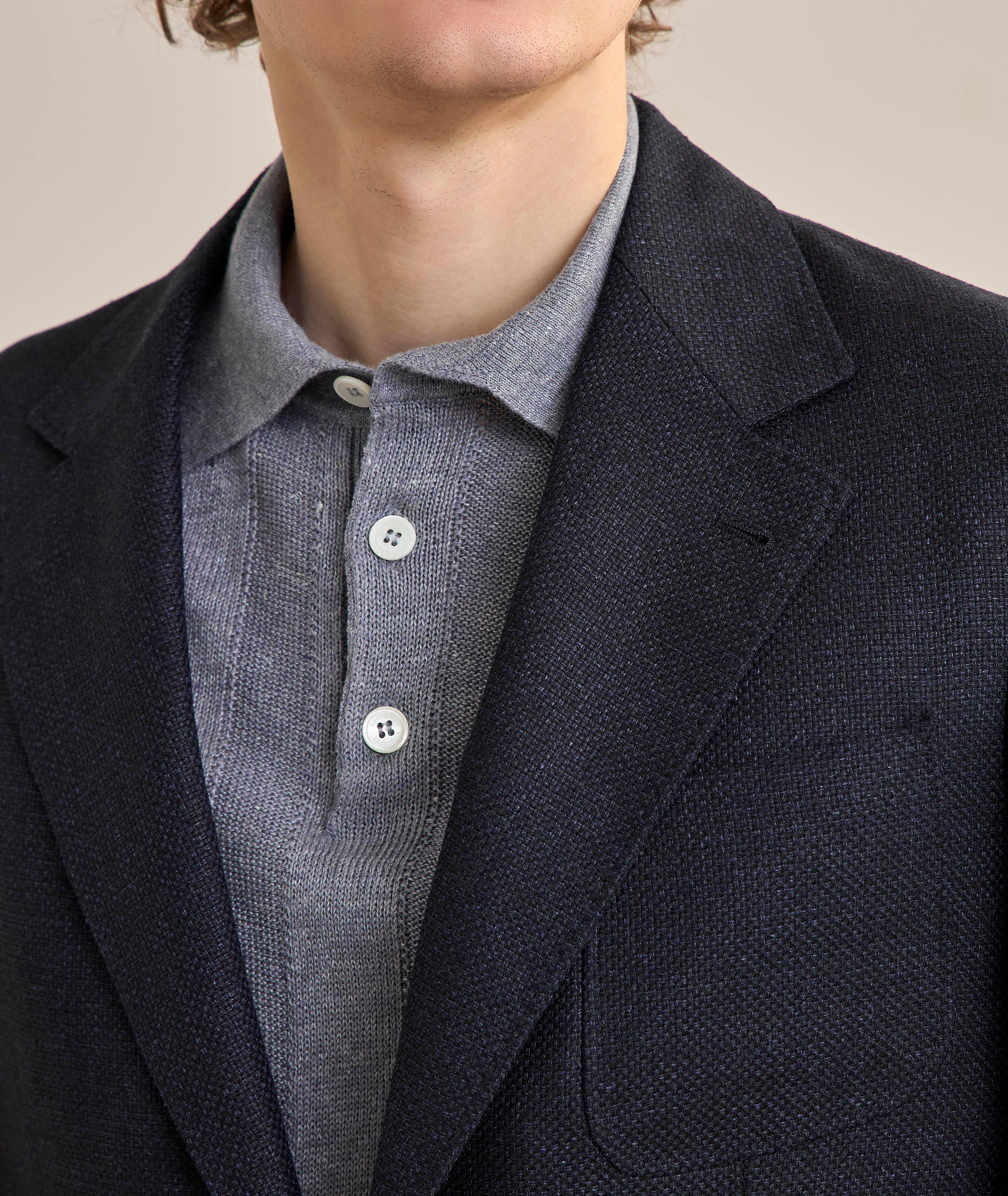 Hopsack Linen-Blend Sport Jacket  image 3