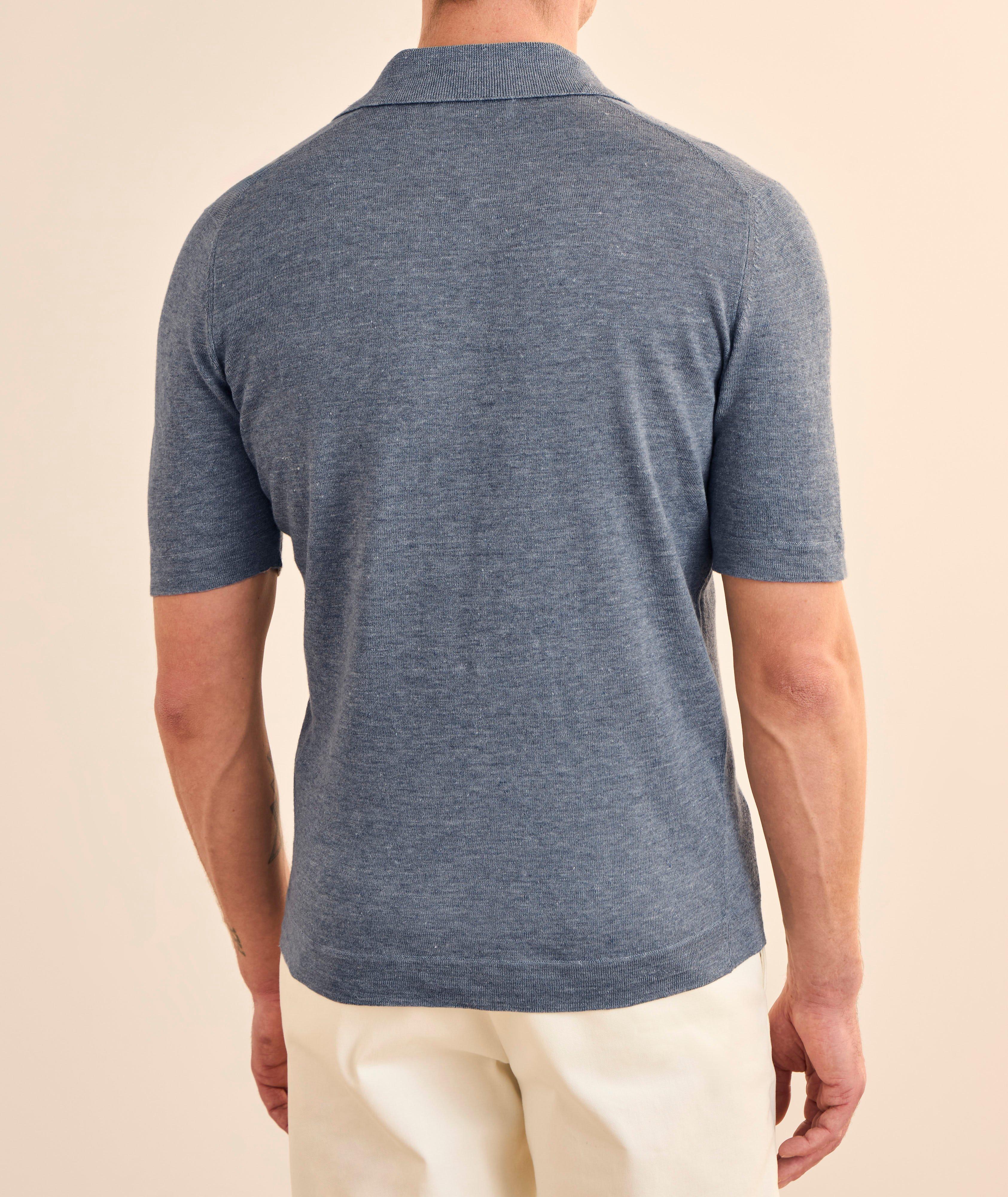 Linen-Cotton Knit Polo image 2