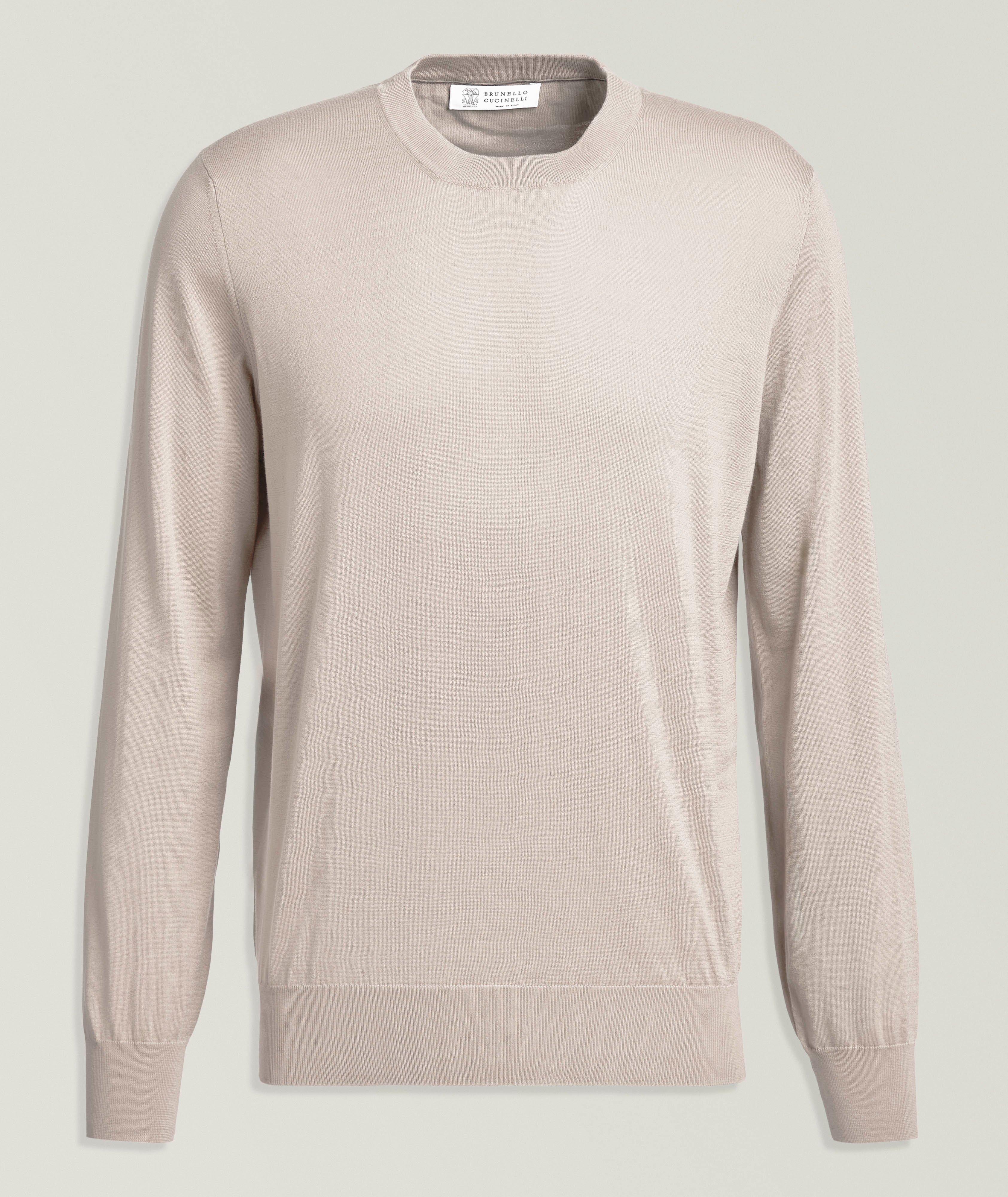 Contrast Tipping Cotton Sweater image 0