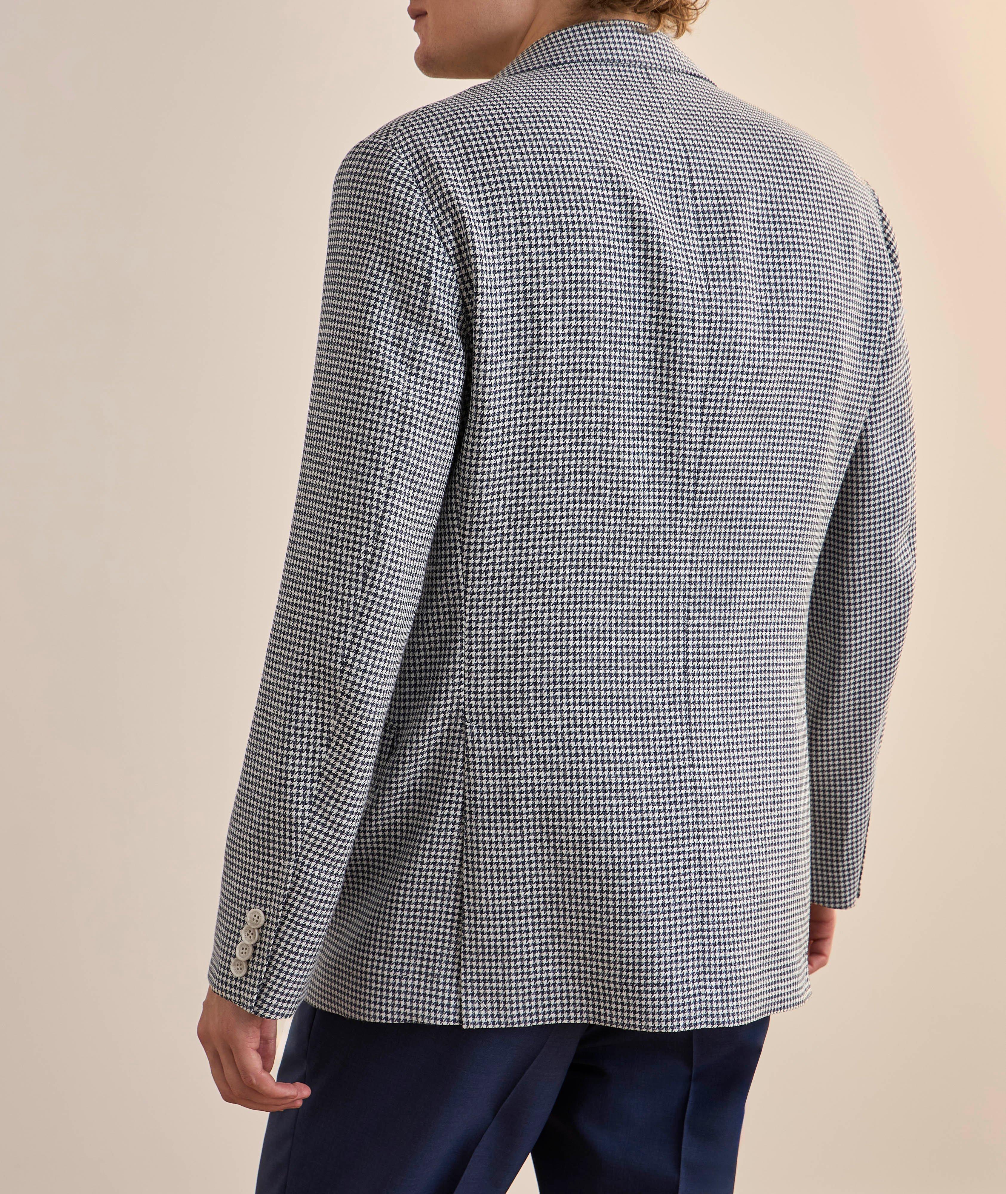 Houndstooth Linen-Blend Sport Jacket  image 2