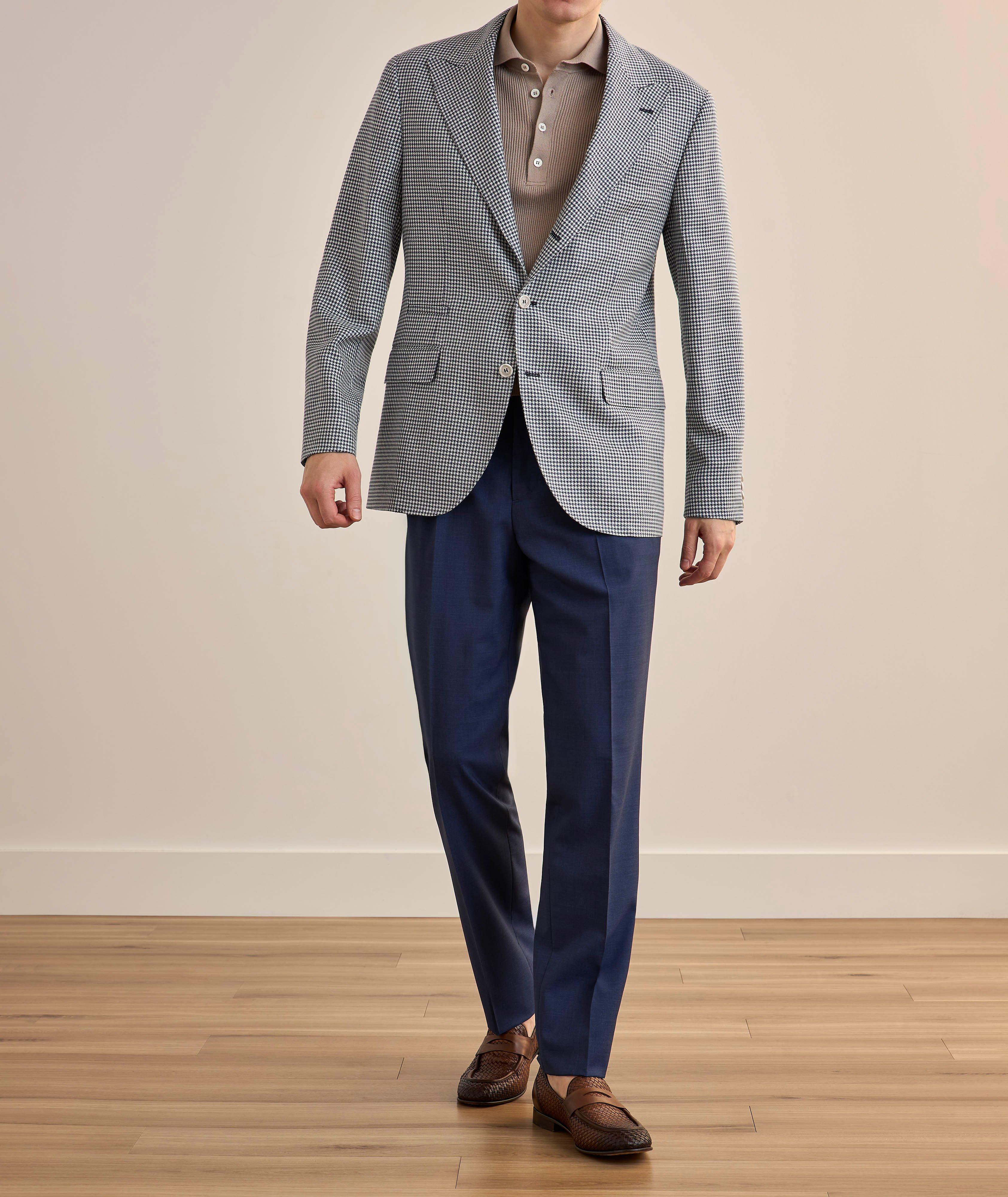 Houndstooth Linen-Blend Sport Jacket  image 4