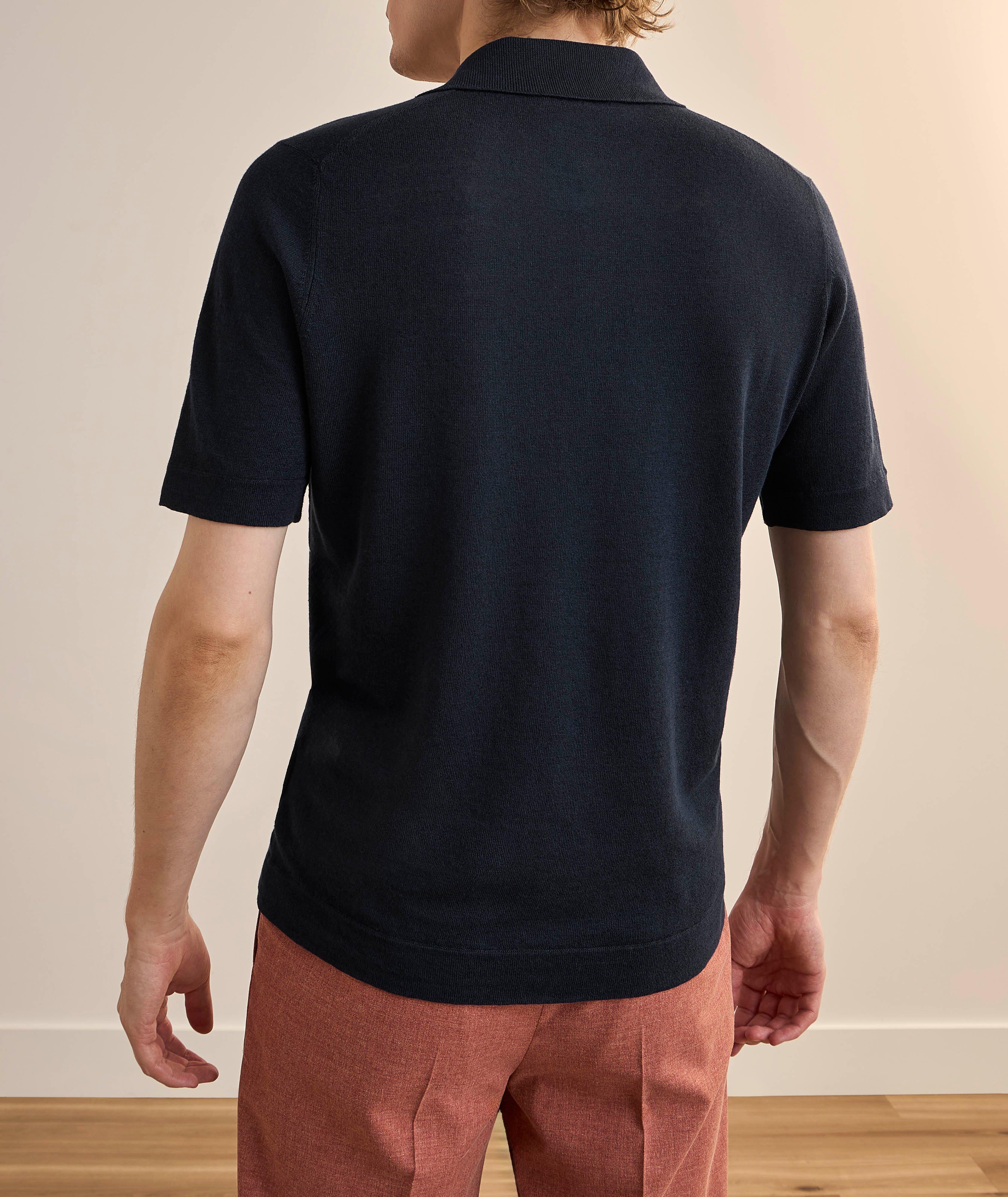 Linen-Cotton Knit Polo image 2