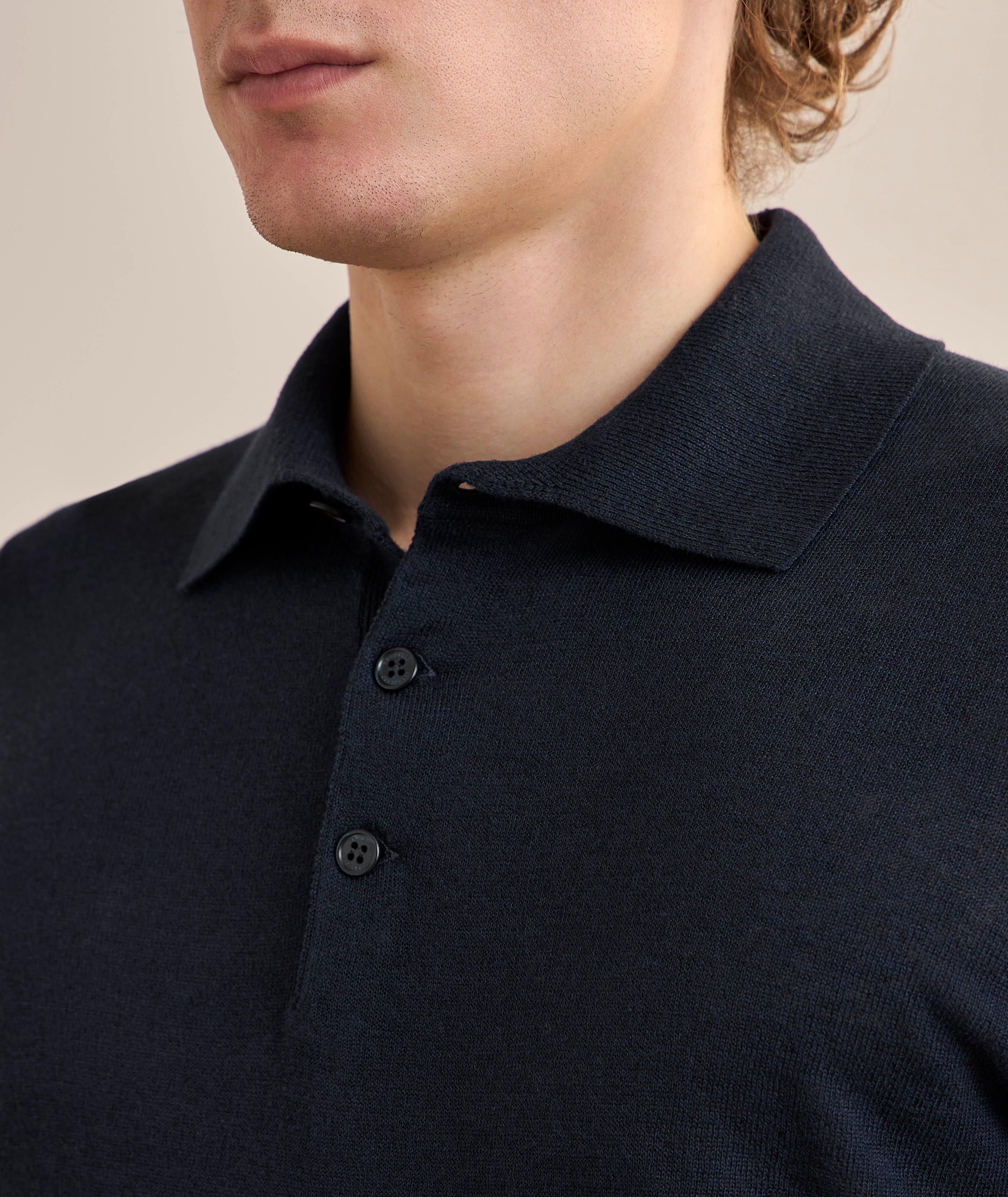 Linen-Cotton Knit Polo image 3