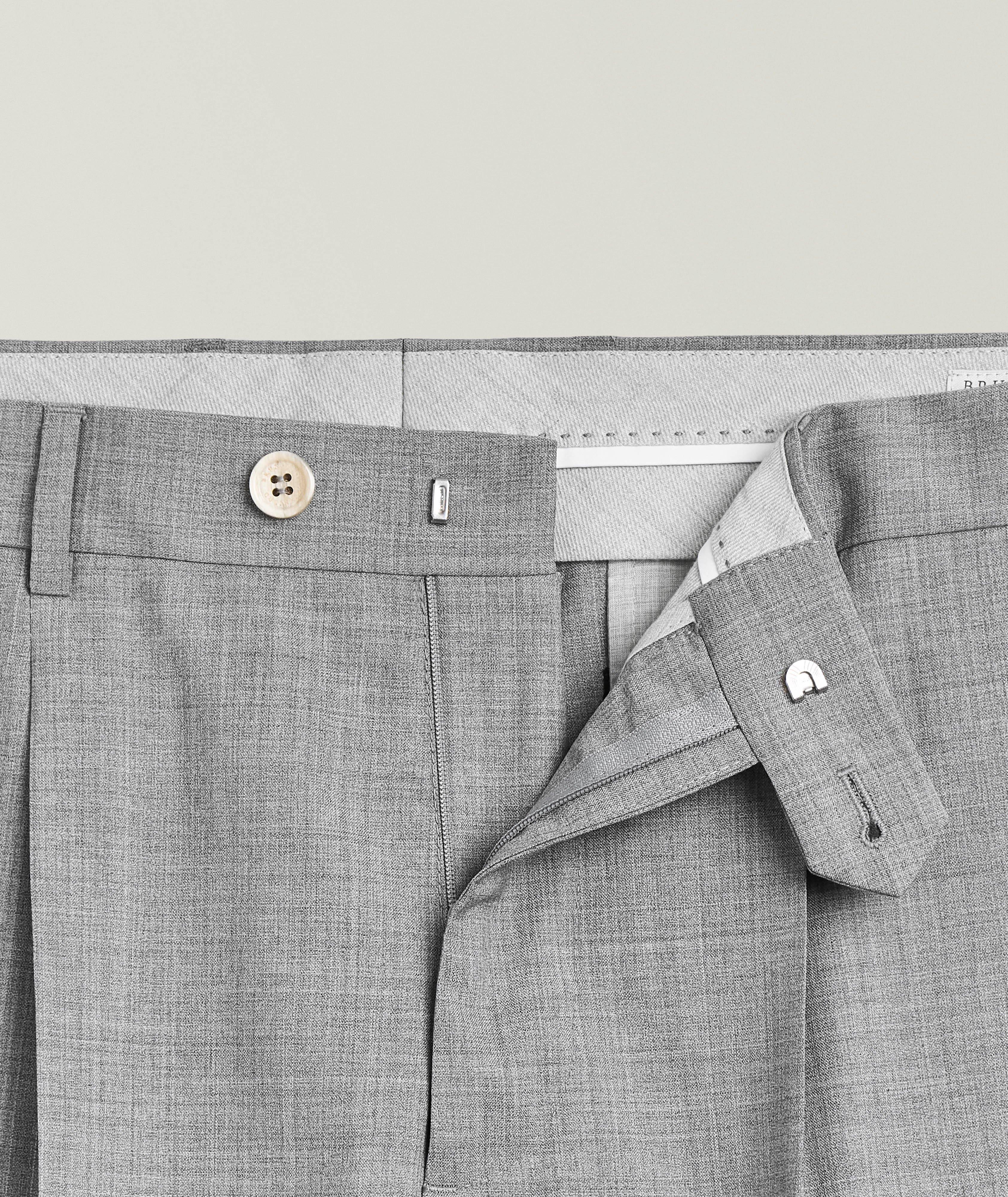 Virgin Wool Pleated Dress Pants image 1