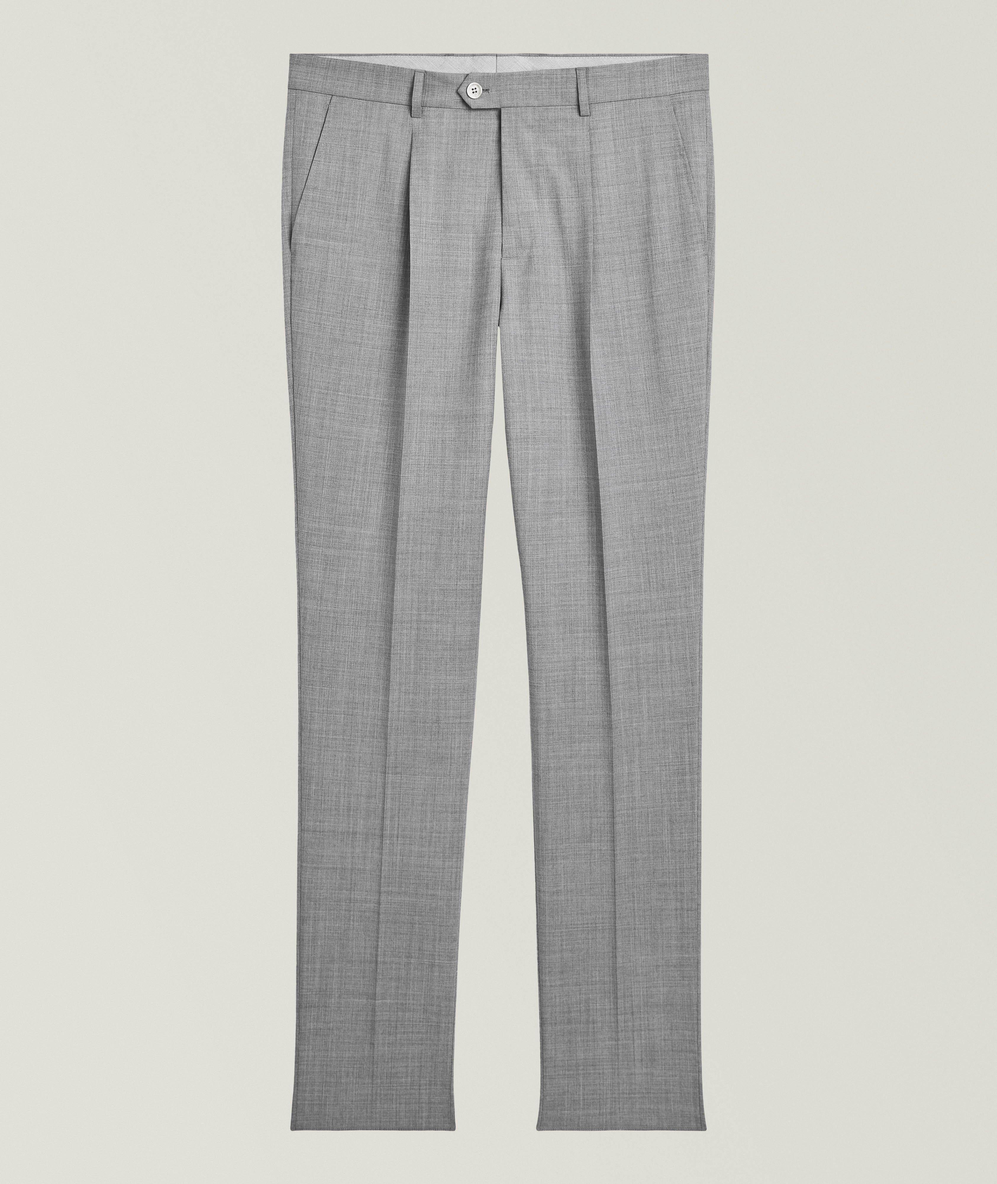 Virgin Wool Pleated Dress Pants image 0