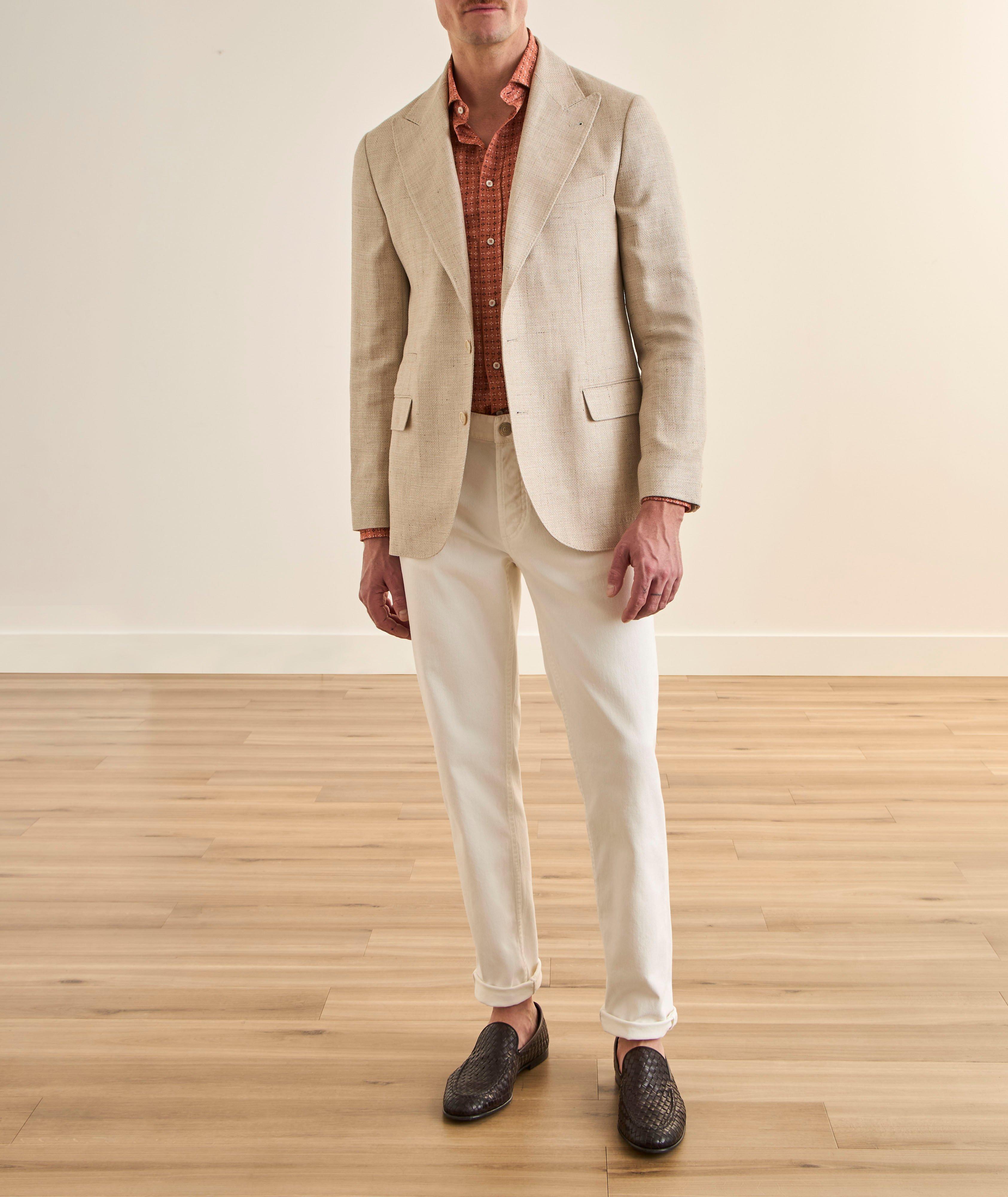 Veston sport en mélange de lin Hopsack image 4