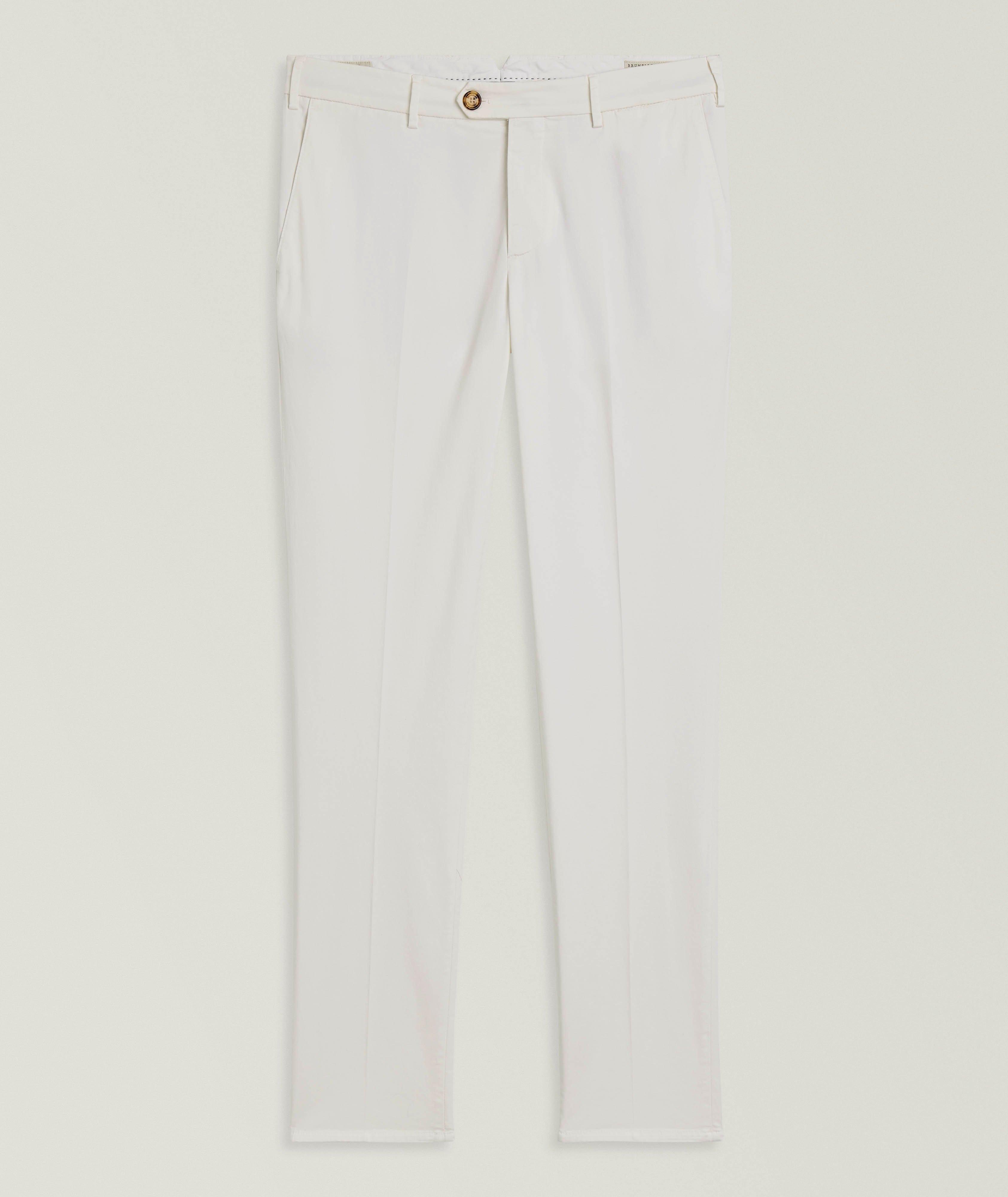 Italian-Fit Stretch-Cotton Chino Pants image 0