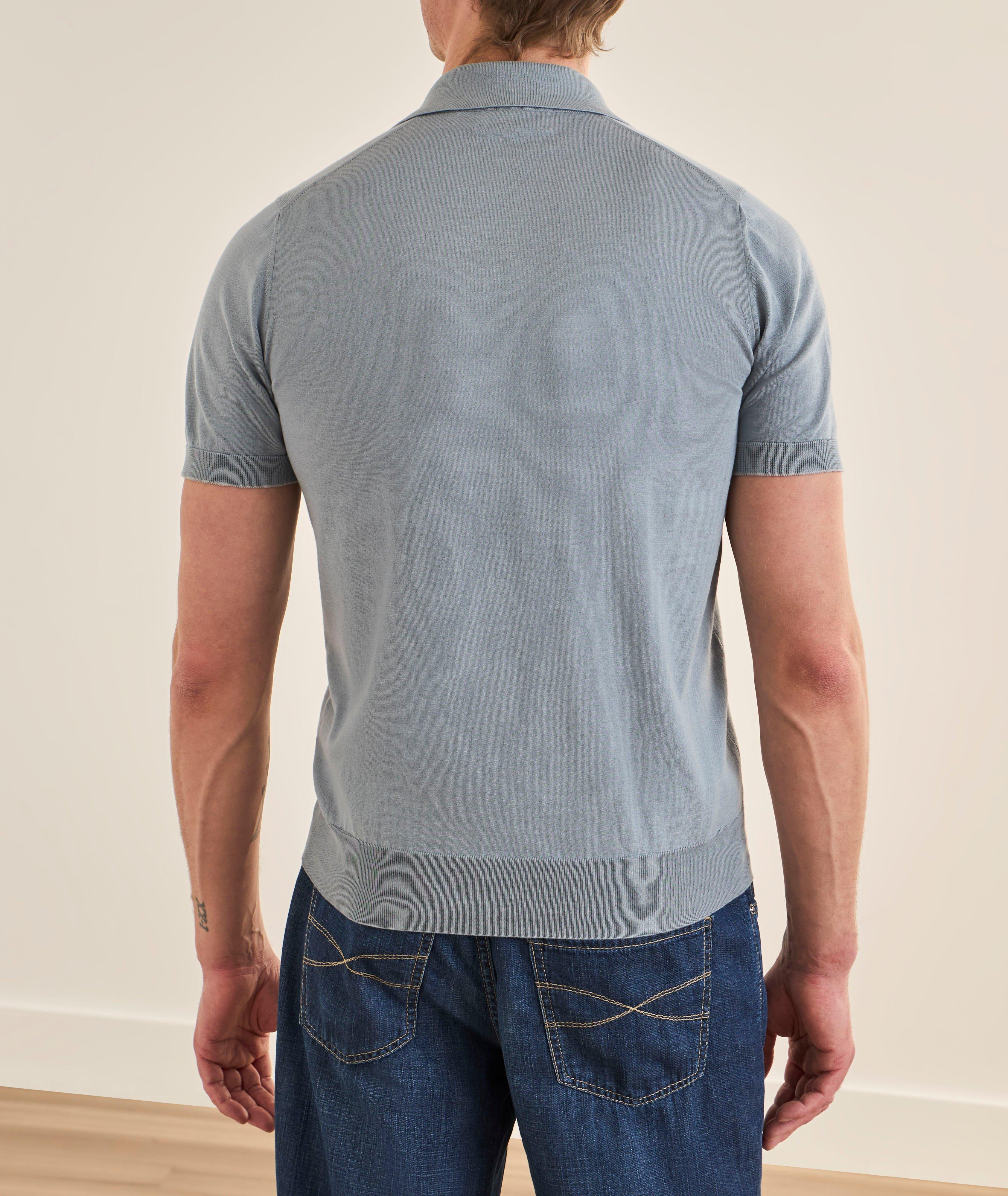 Contrast Tipping Knit Cotton Polo  image 2