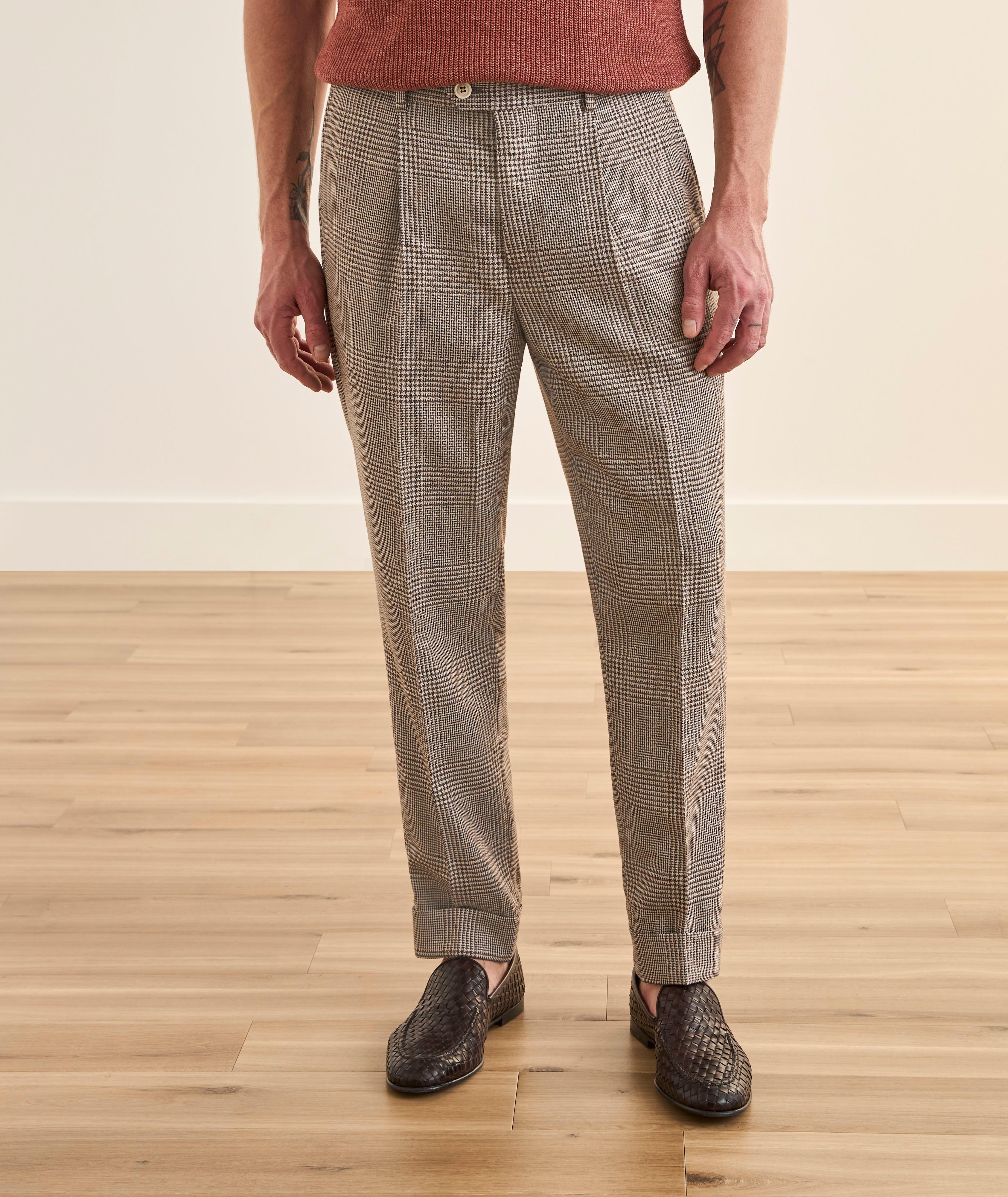 Glen Check Wool-Blend Suit Pants image 1