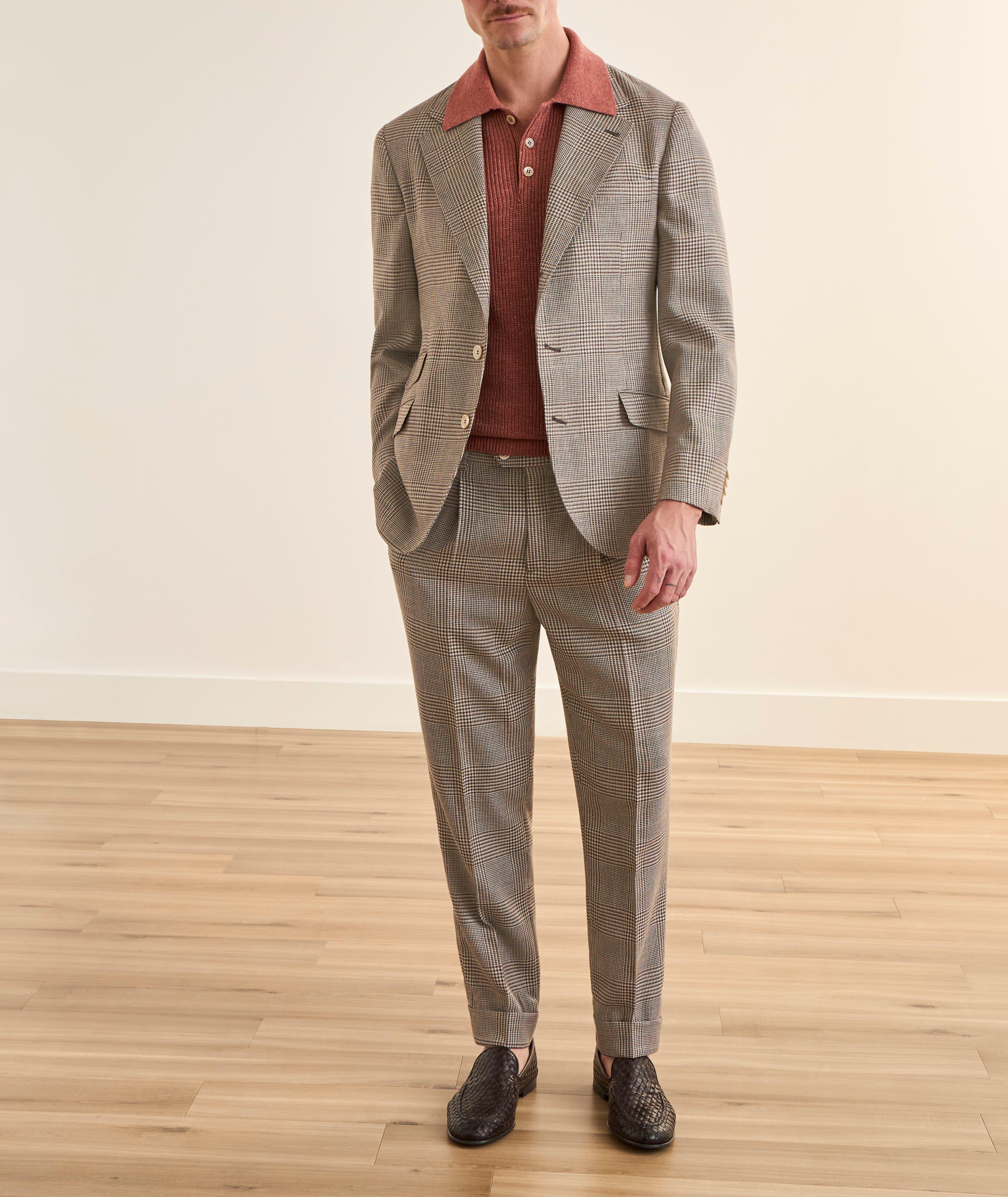 Glen Check Wool-Blend Suit Pants image 4