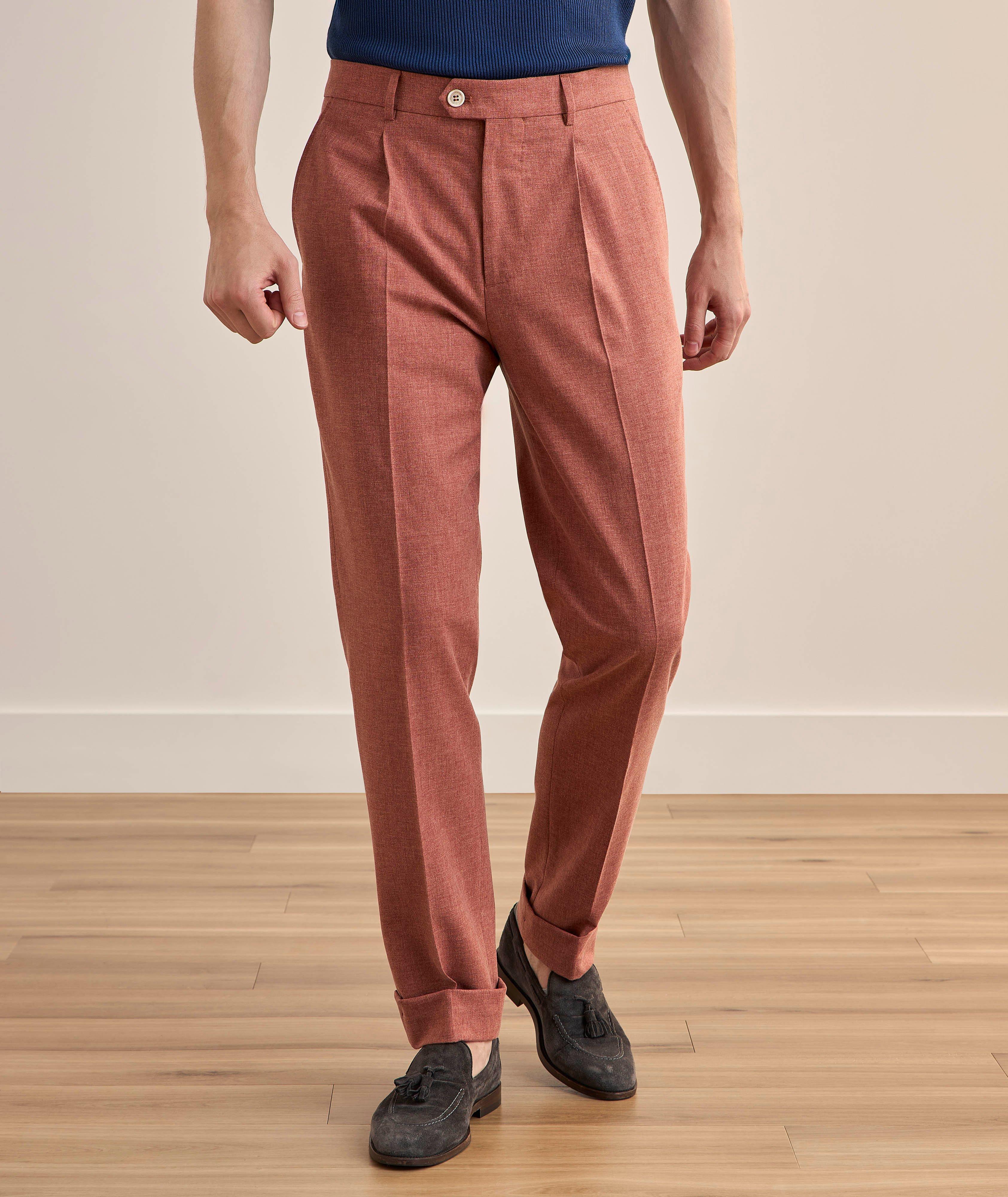 Pantalon habillé à plis mélange laine vierge image 1