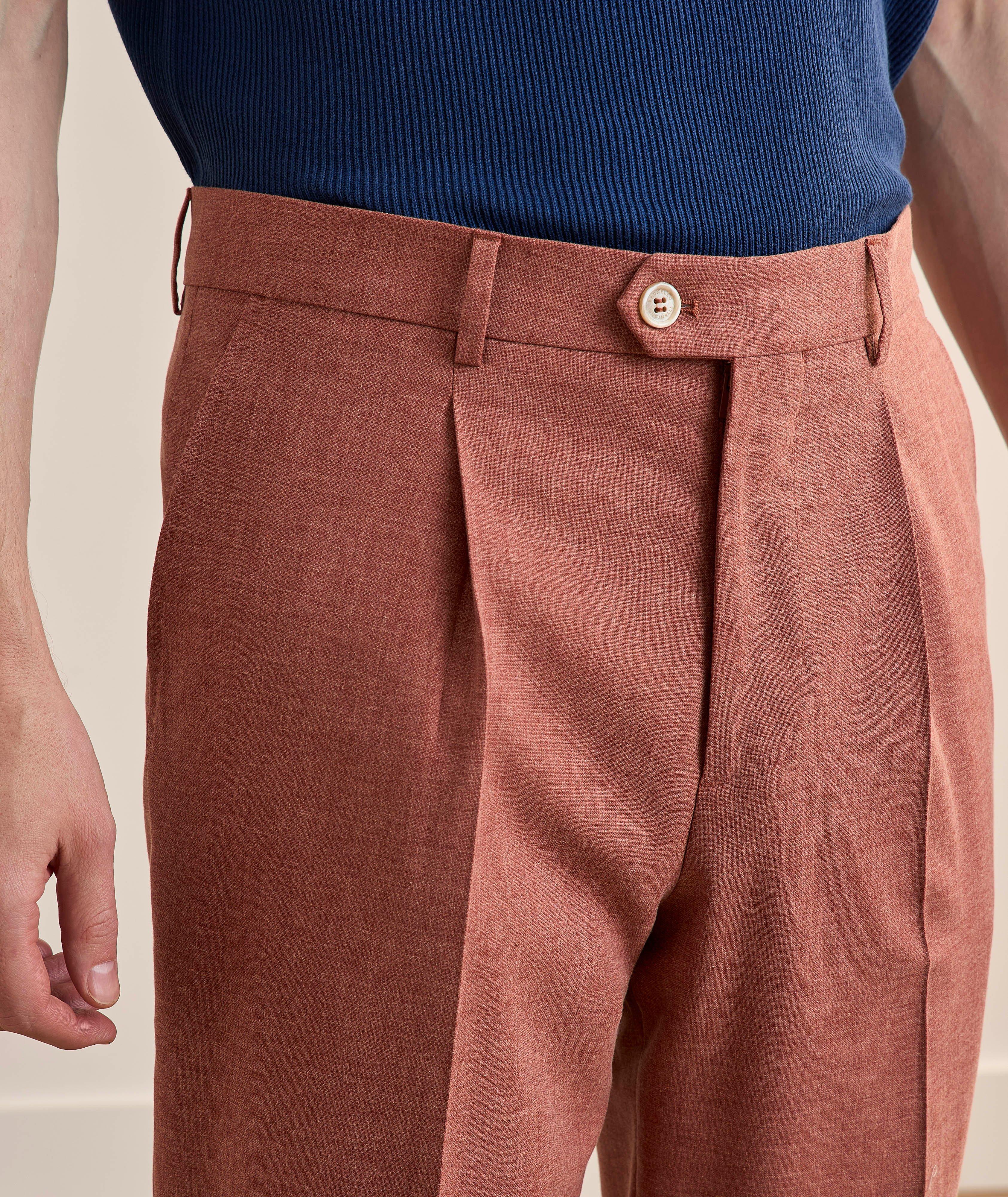 Pantalon habillé à plis mélange laine vierge image 3