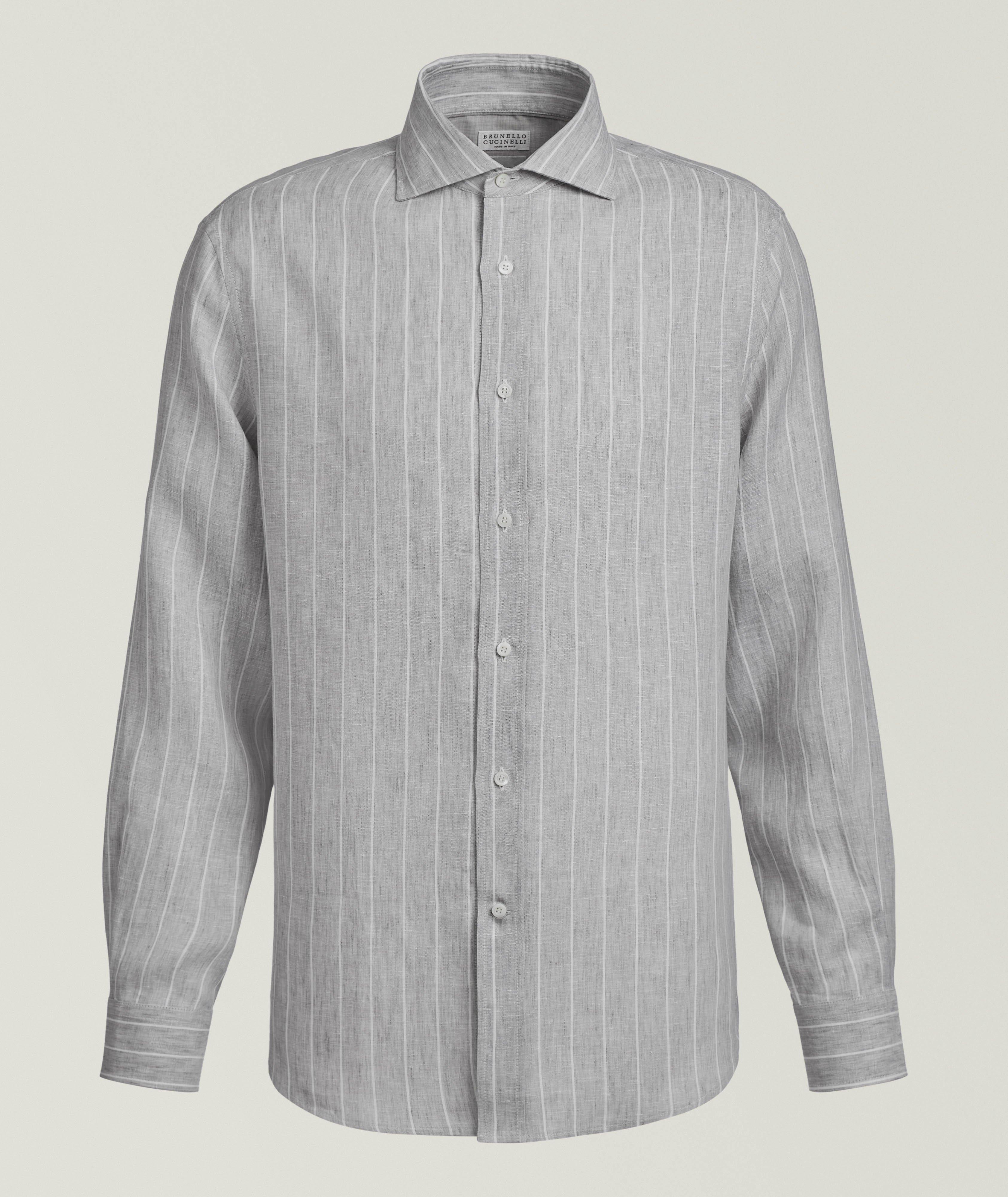 Easy-Fit Striped Linen Shirt  image 0