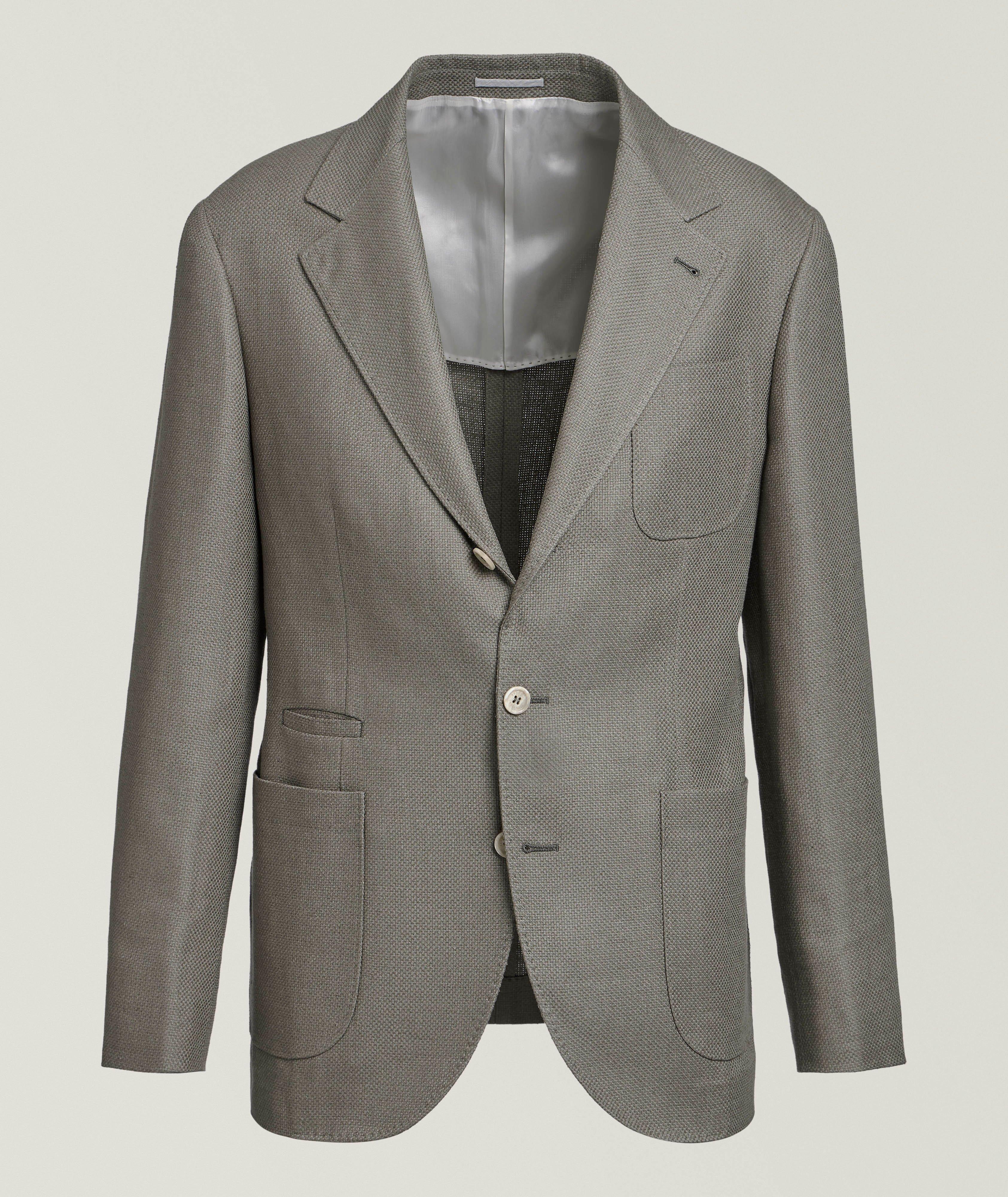 Hopsack Linen-Blend Sport Jacket  image 0