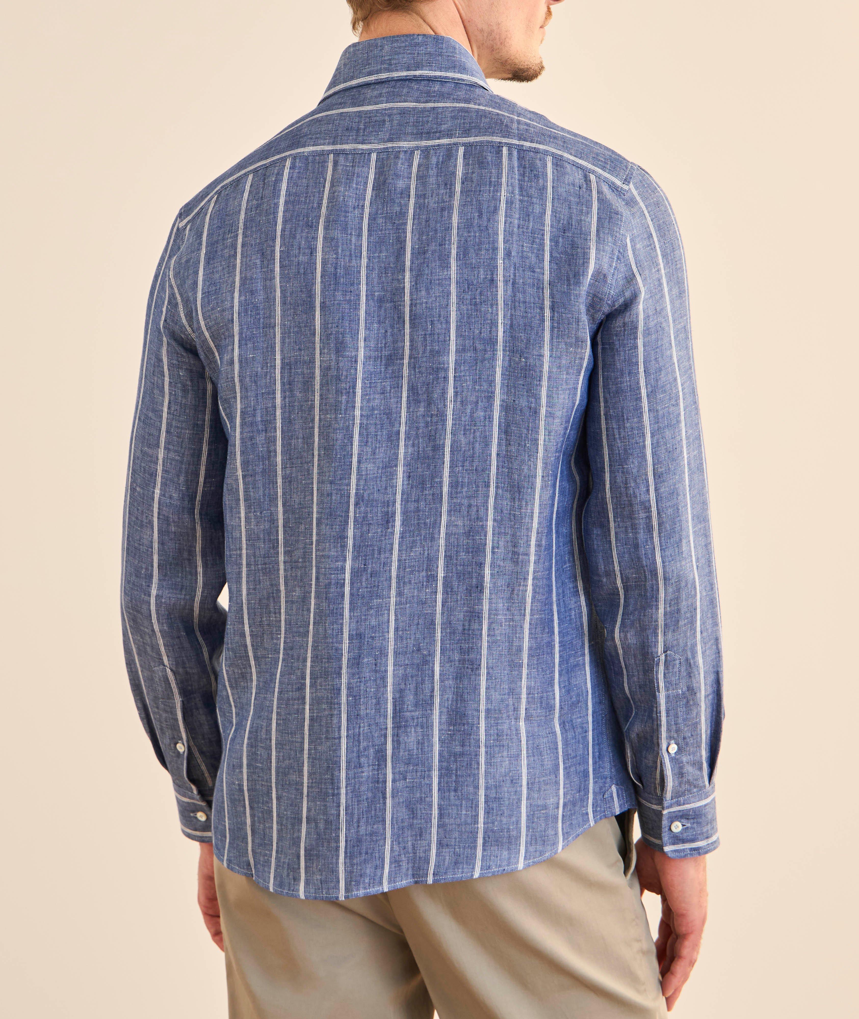 Easy-Fit Striped Linen Shirt image 2