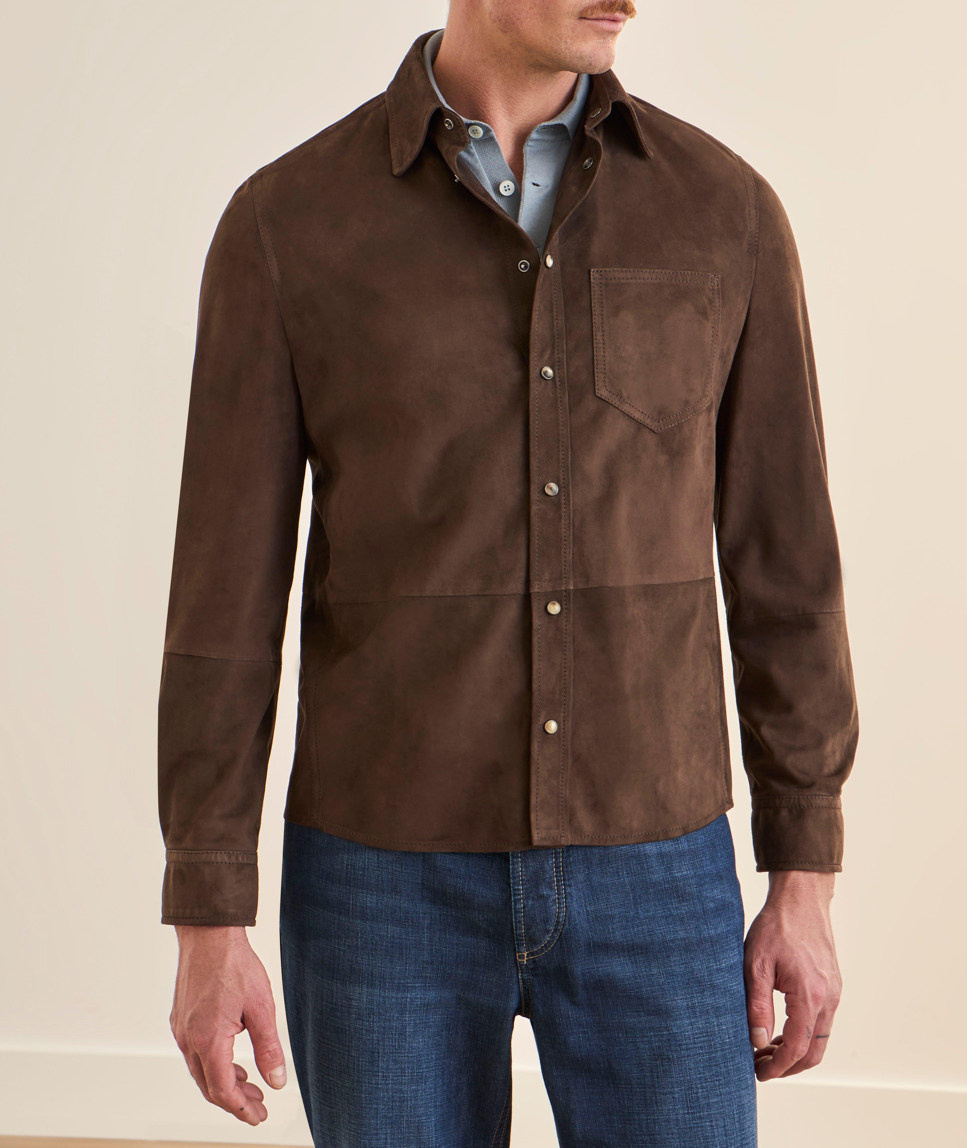 Surchemise suède à boutons-pression image 1