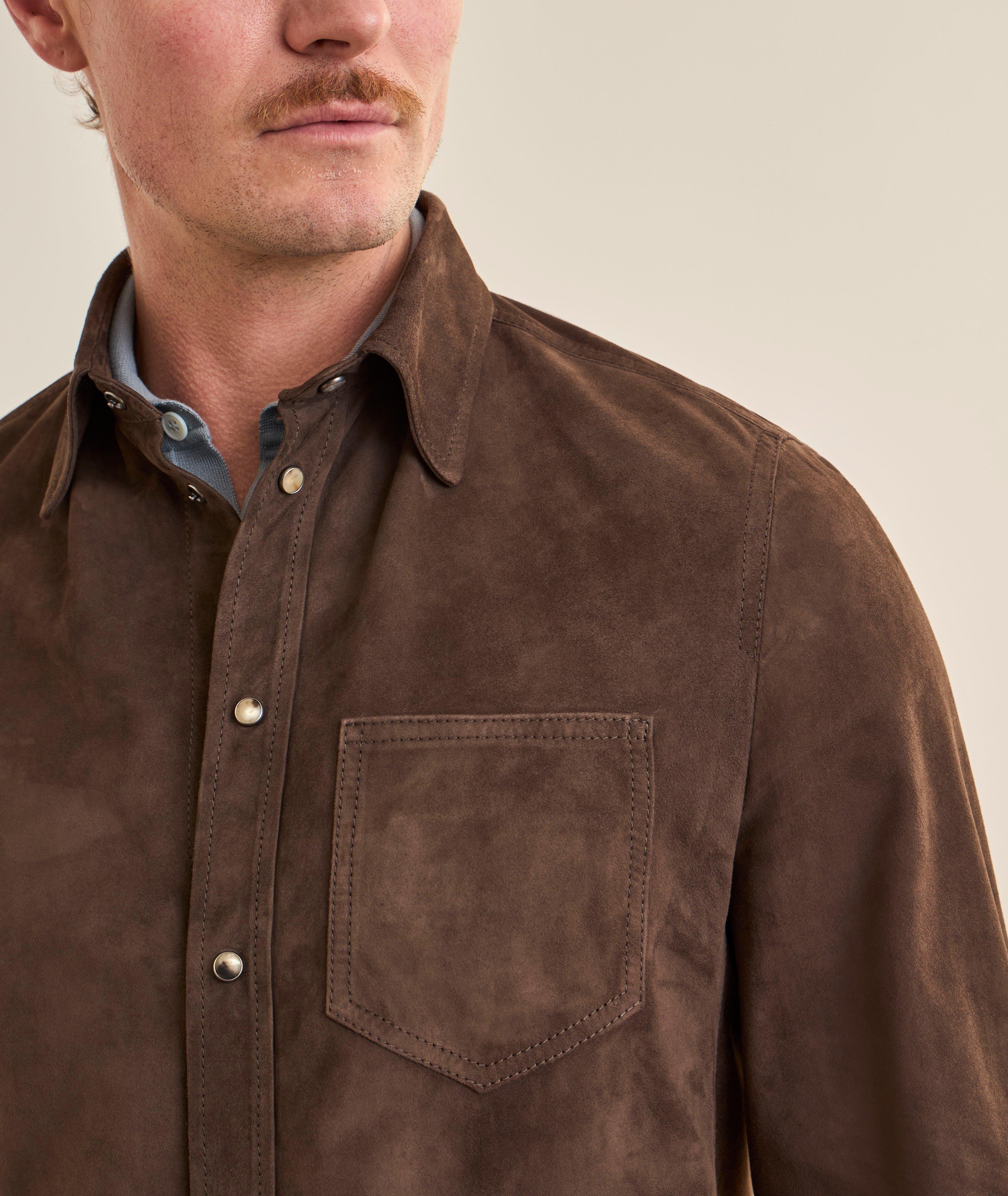 Surchemise suède à boutons-pression image 3