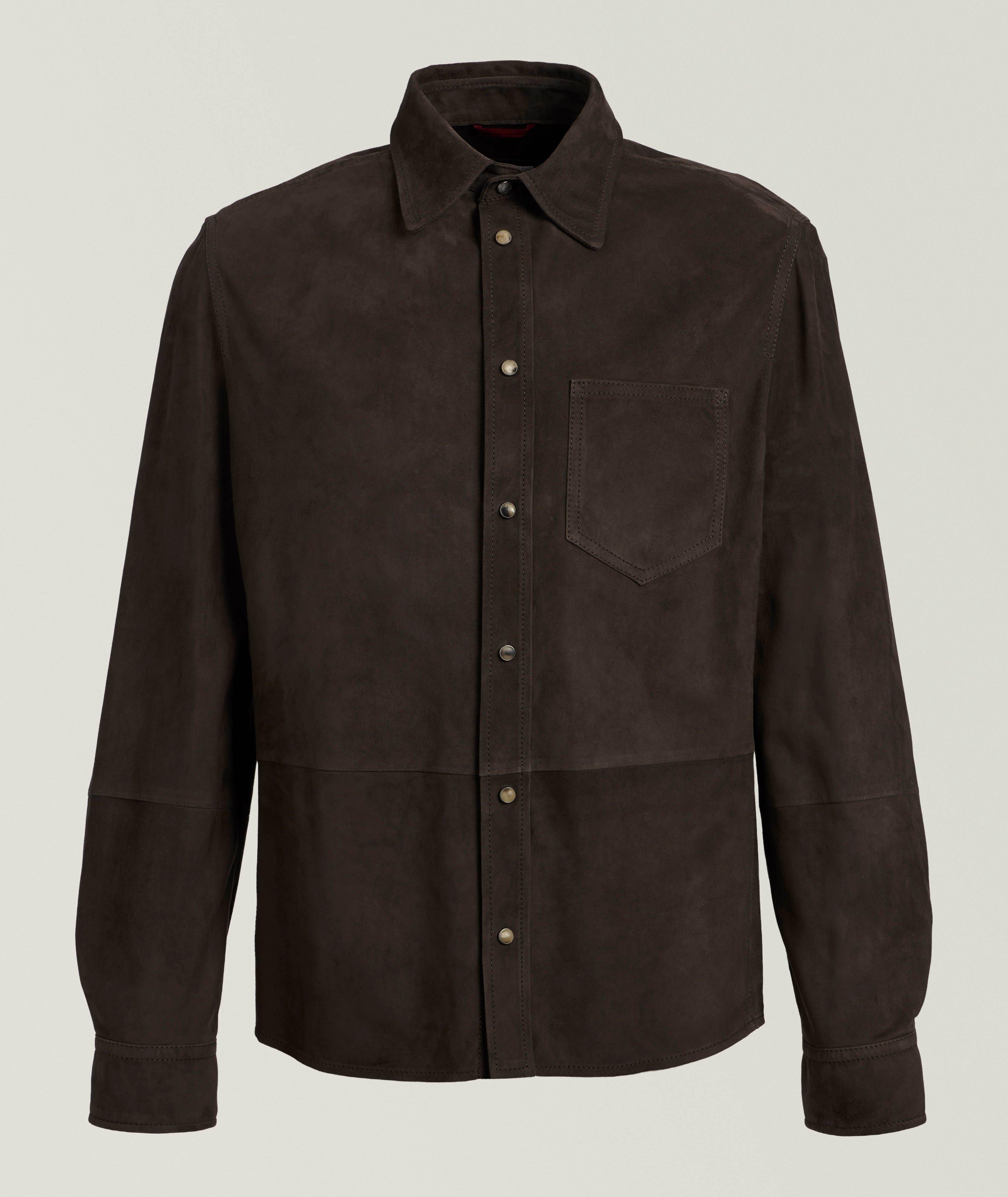 Surchemise suède à boutons-pression image 0
