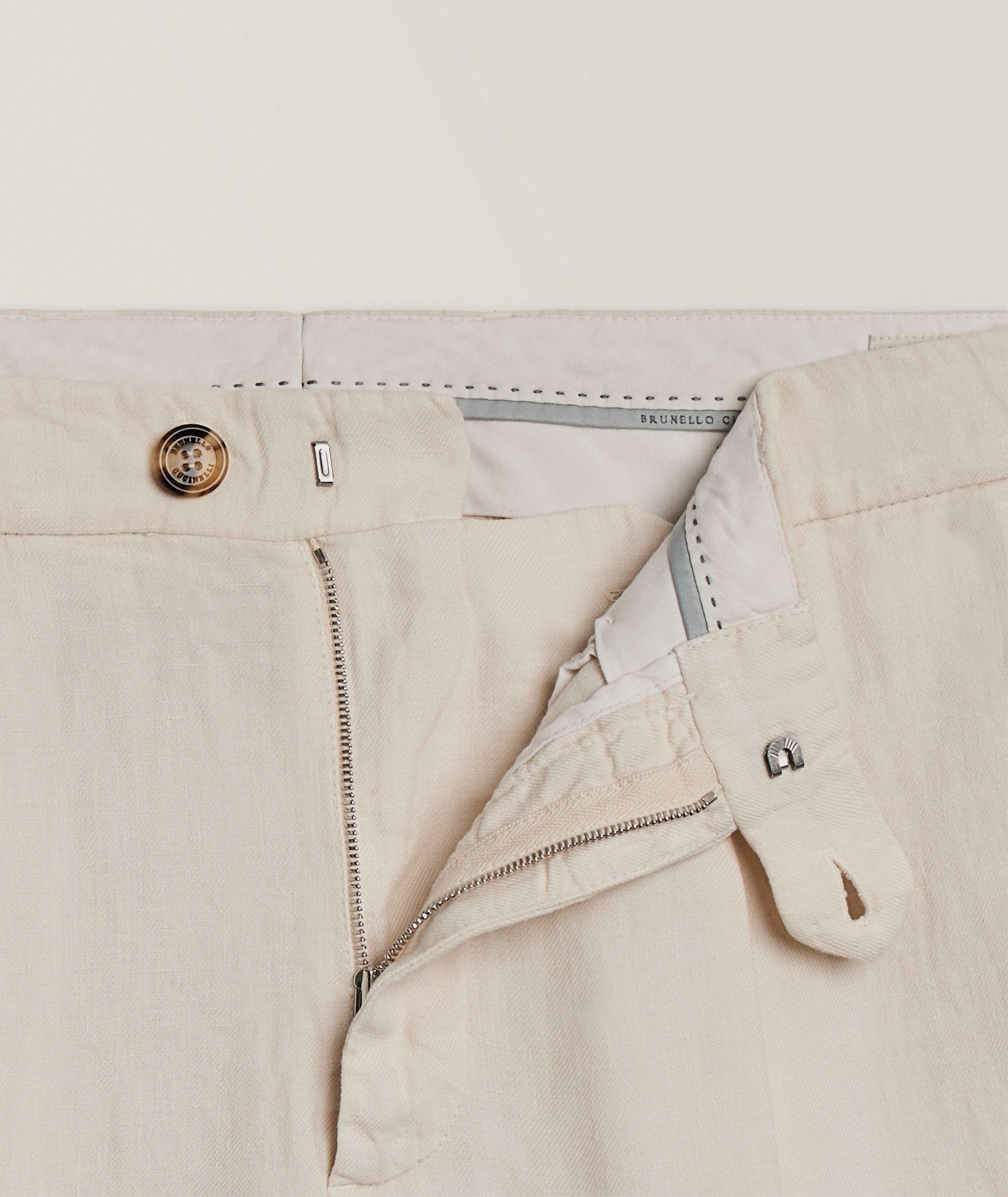 Leisure-Fit Linen Pleated Dress Pants image 5