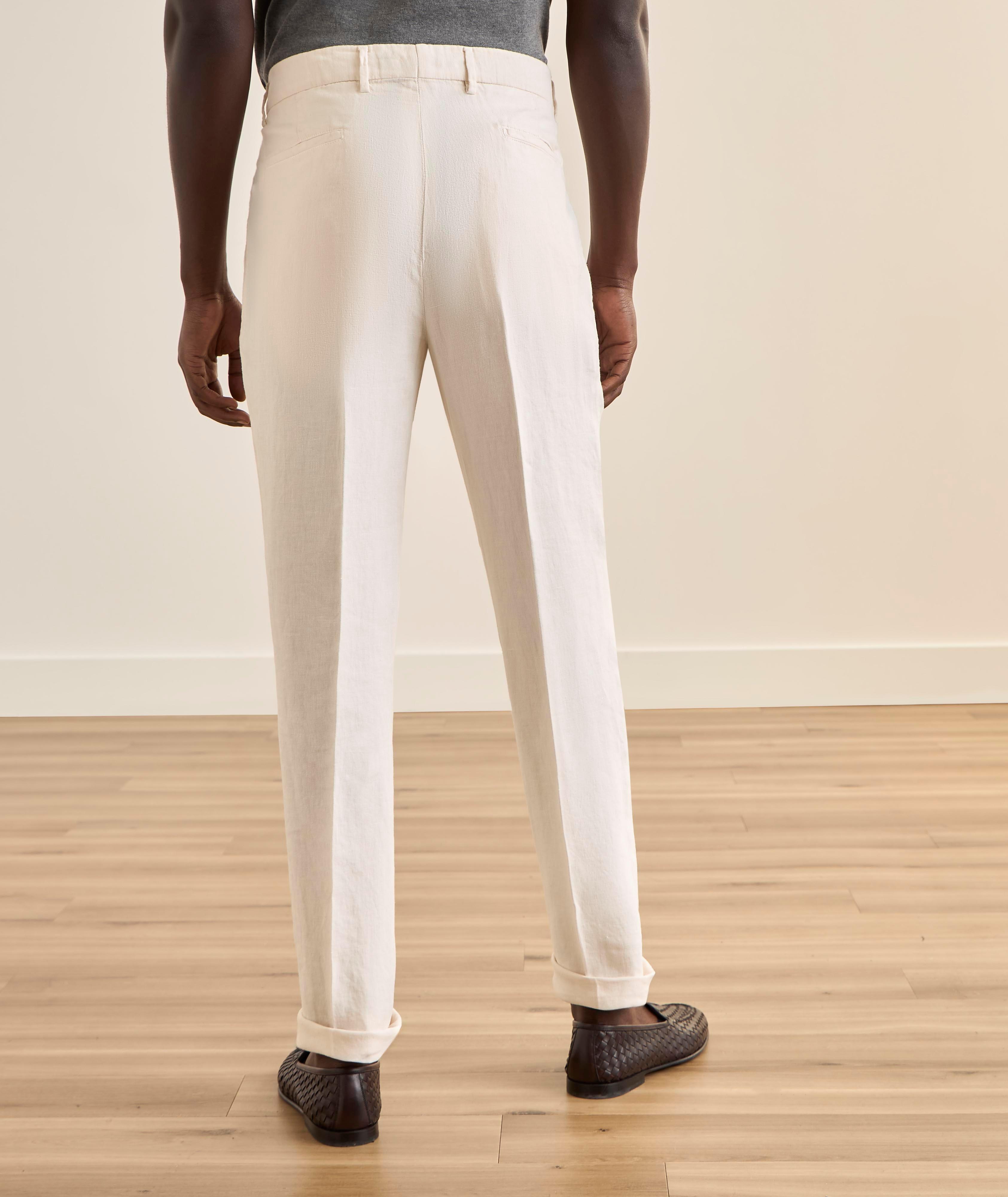 Leisure-Fit Linen Pleated Dress Pants image 2