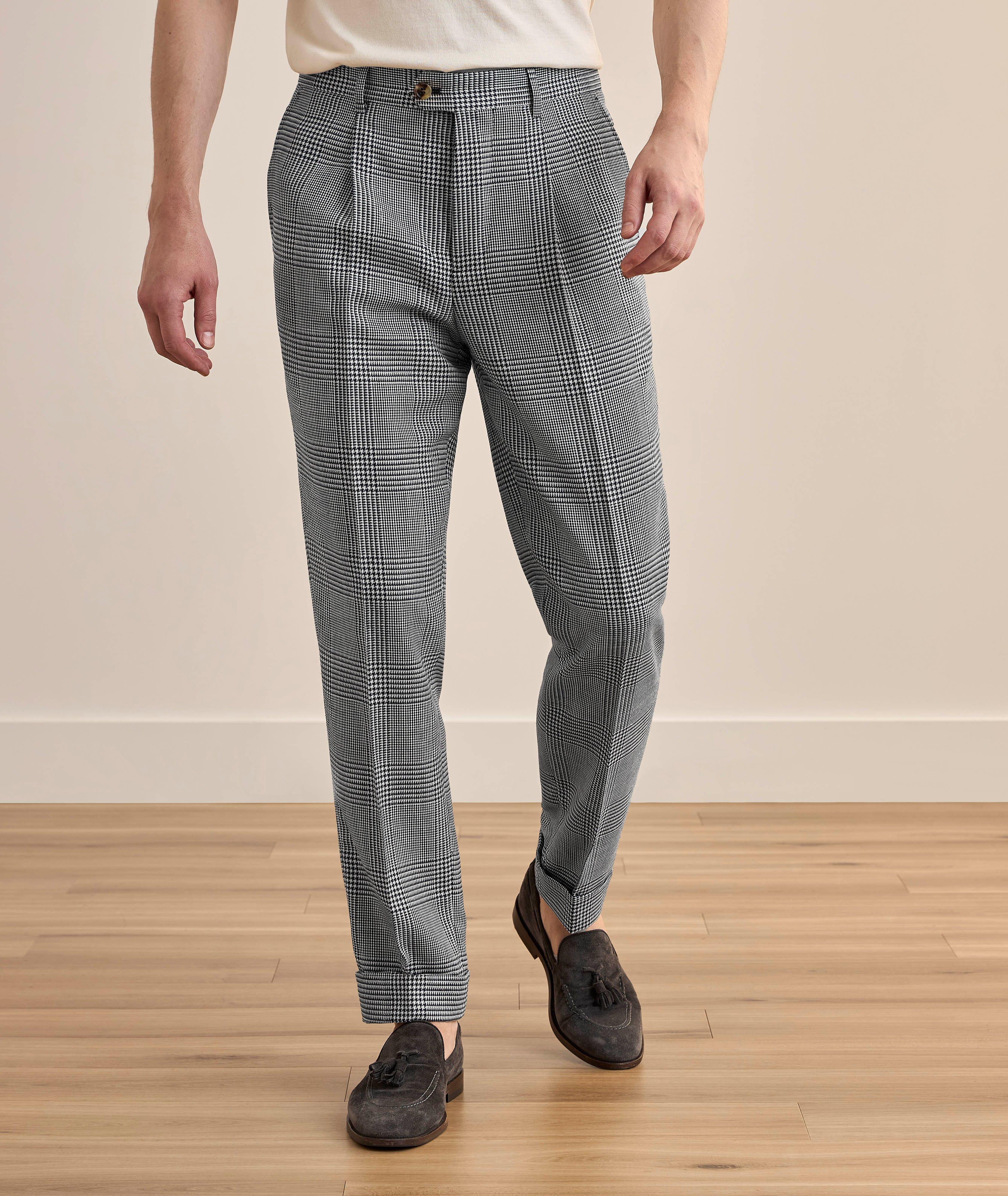 Pantalon habillé Glen à carreaux mélange laine image 1