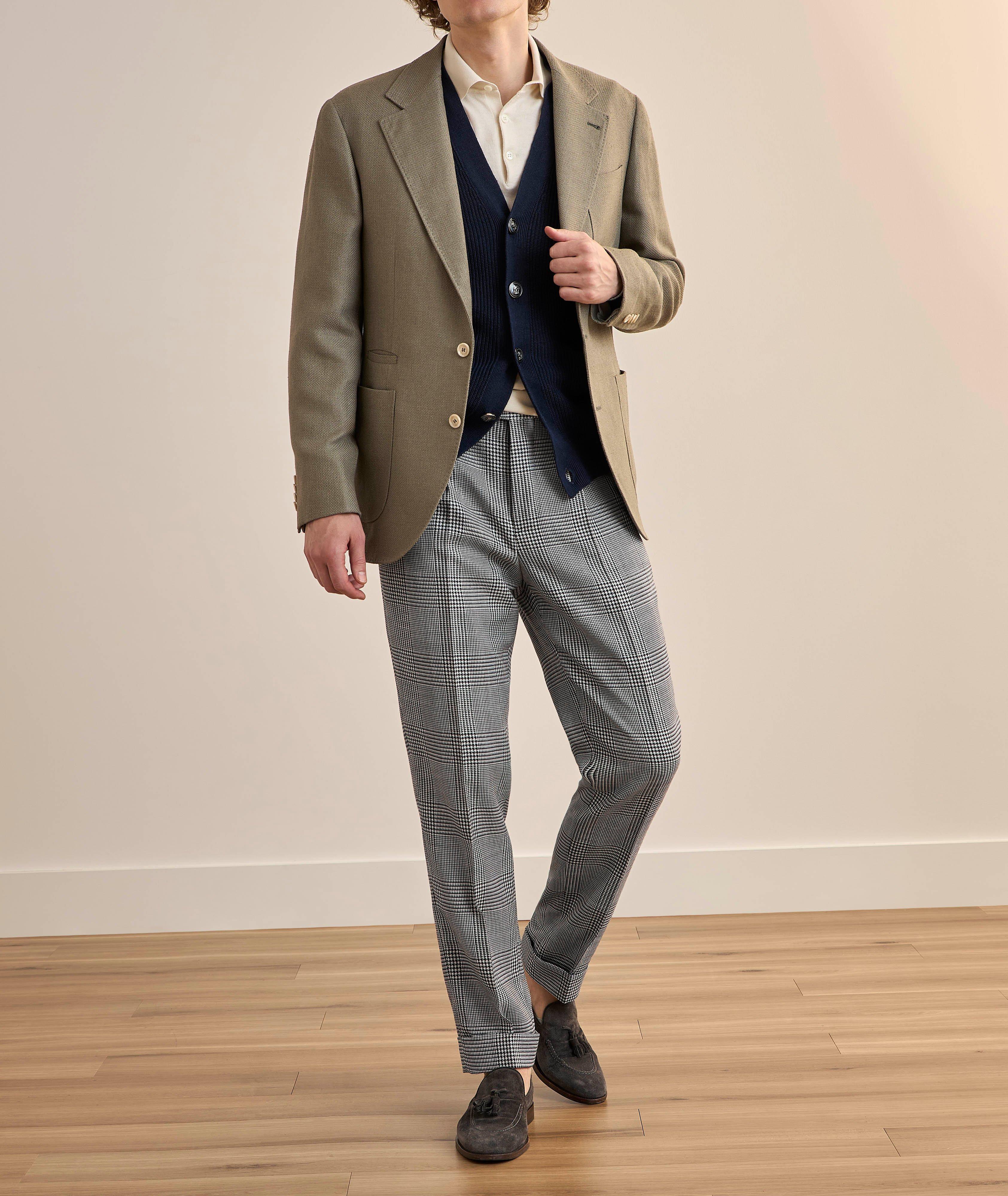 Pantalon habillé Glen à carreaux mélange laine image 4