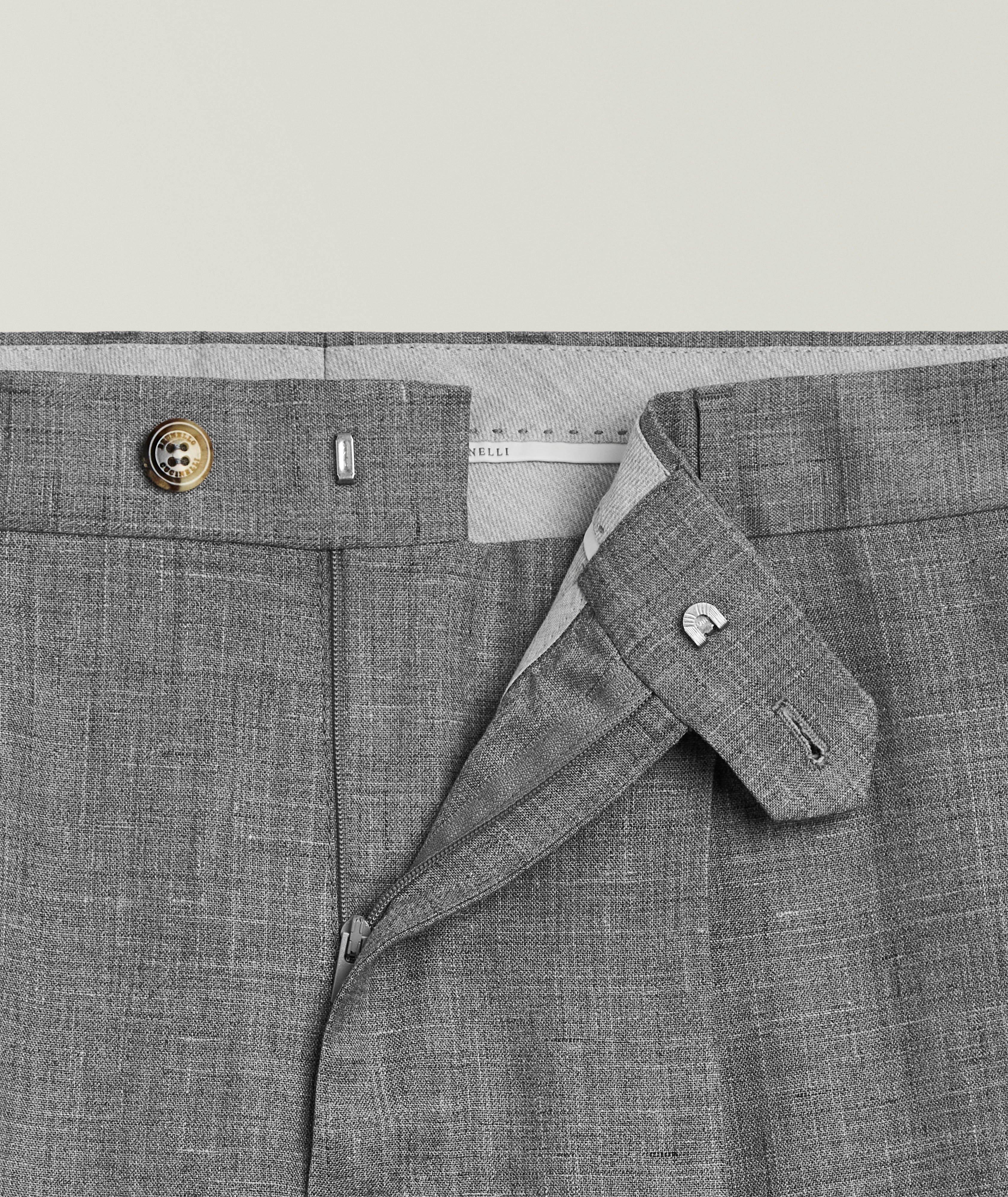 Textured Wool-Blend Suit Pants image 5
