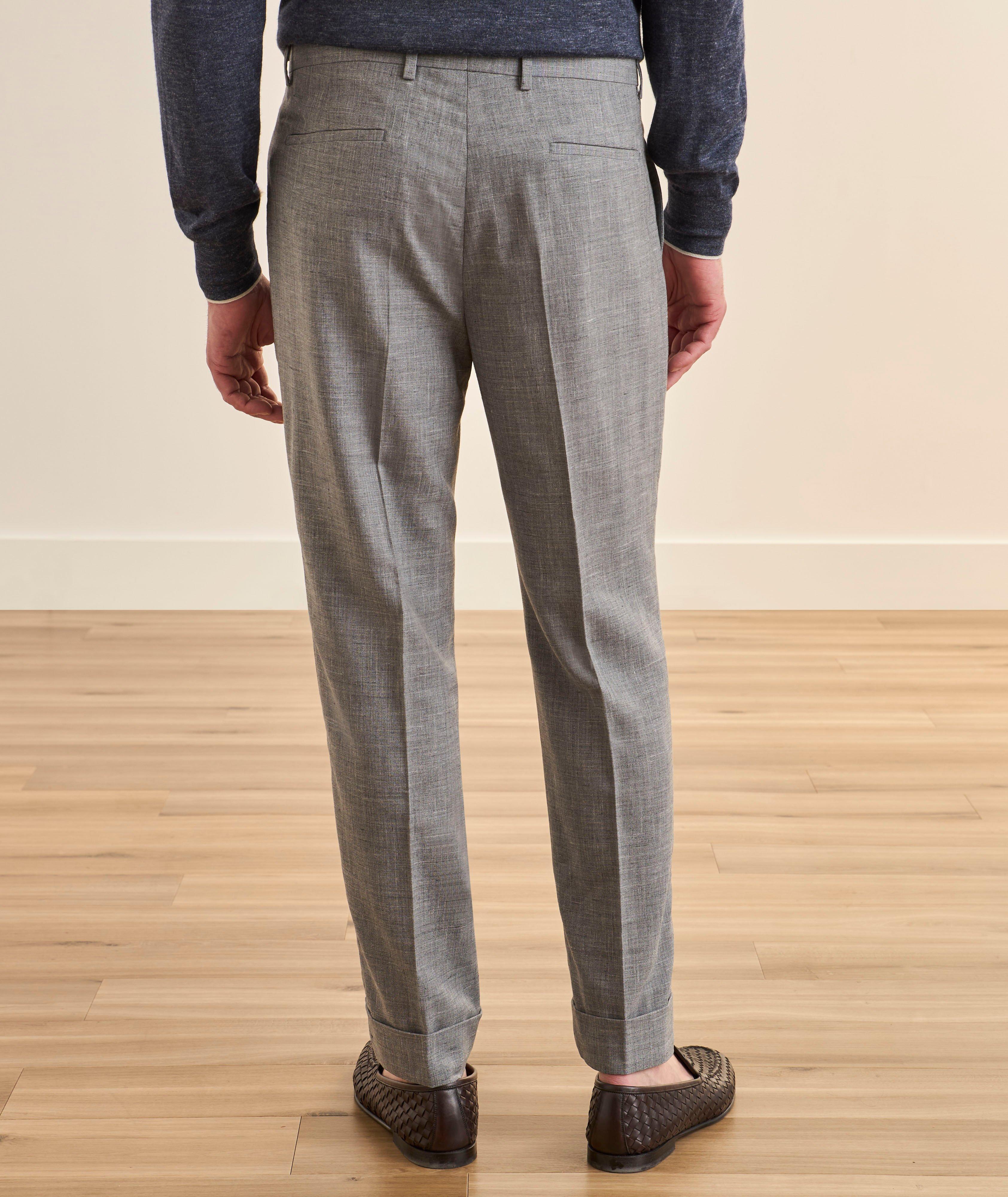 Textured Wool-Blend Suit Pants image 2