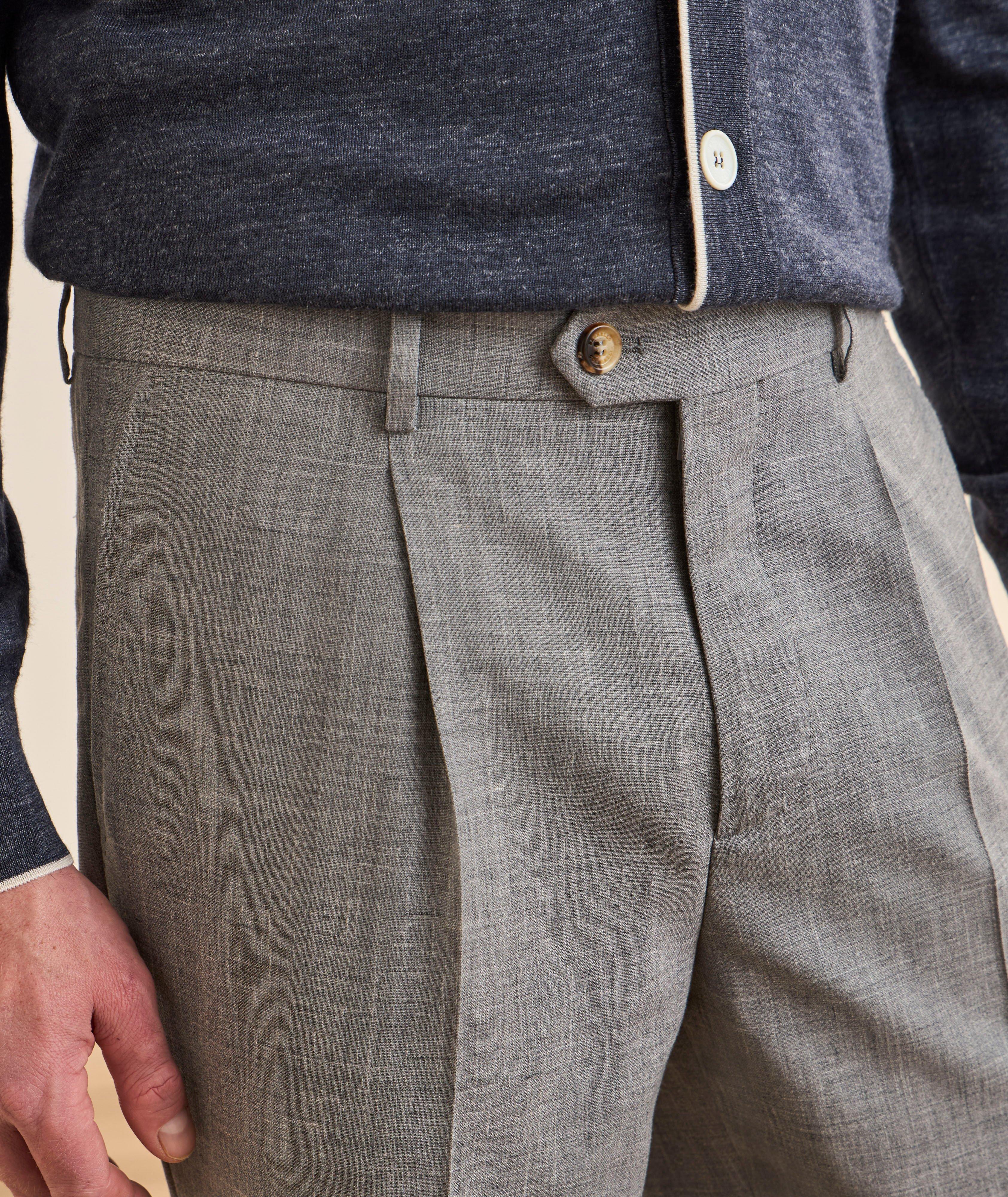 Textured Wool-Blend Suit Pants image 3