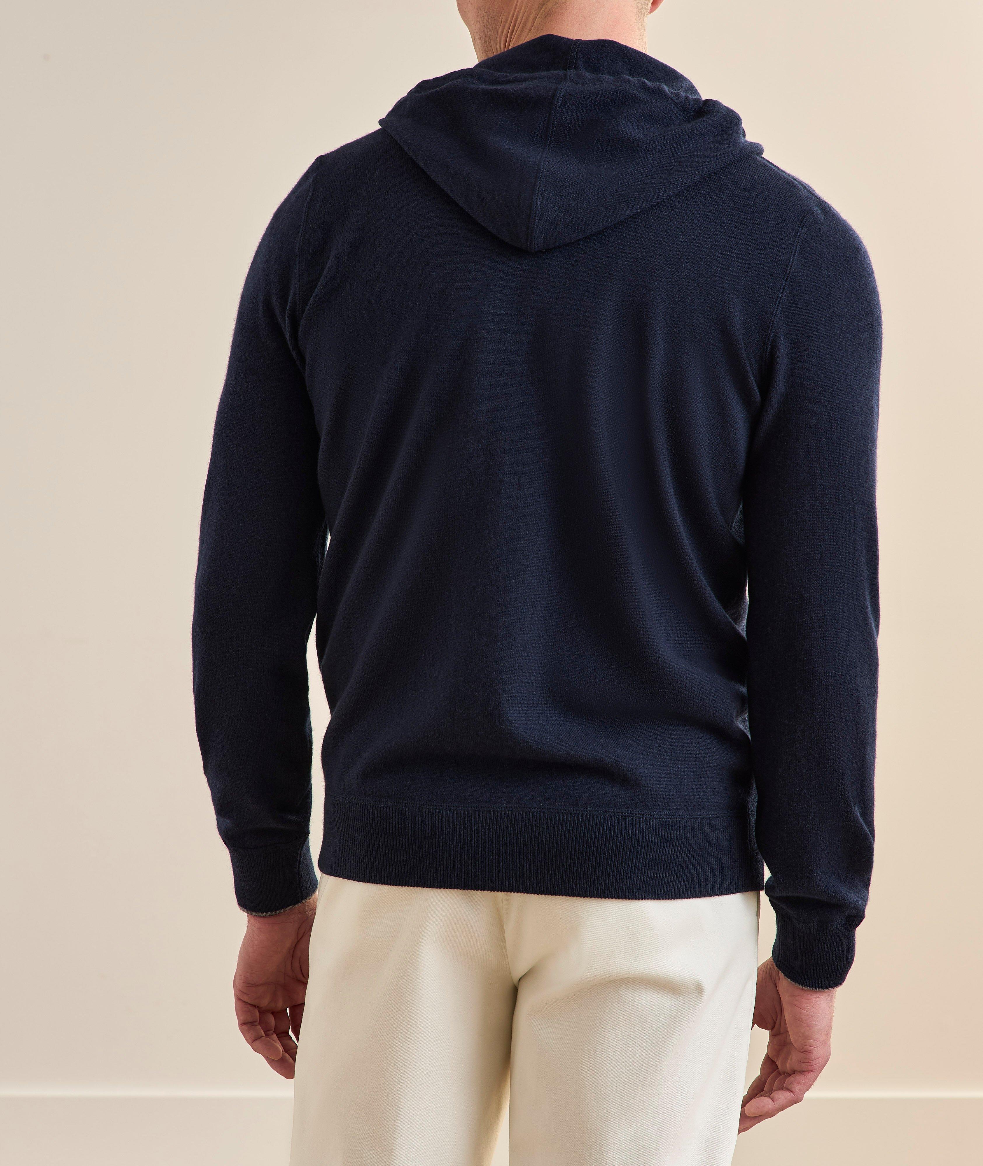 Pull à capuche cachemire zippé image 2