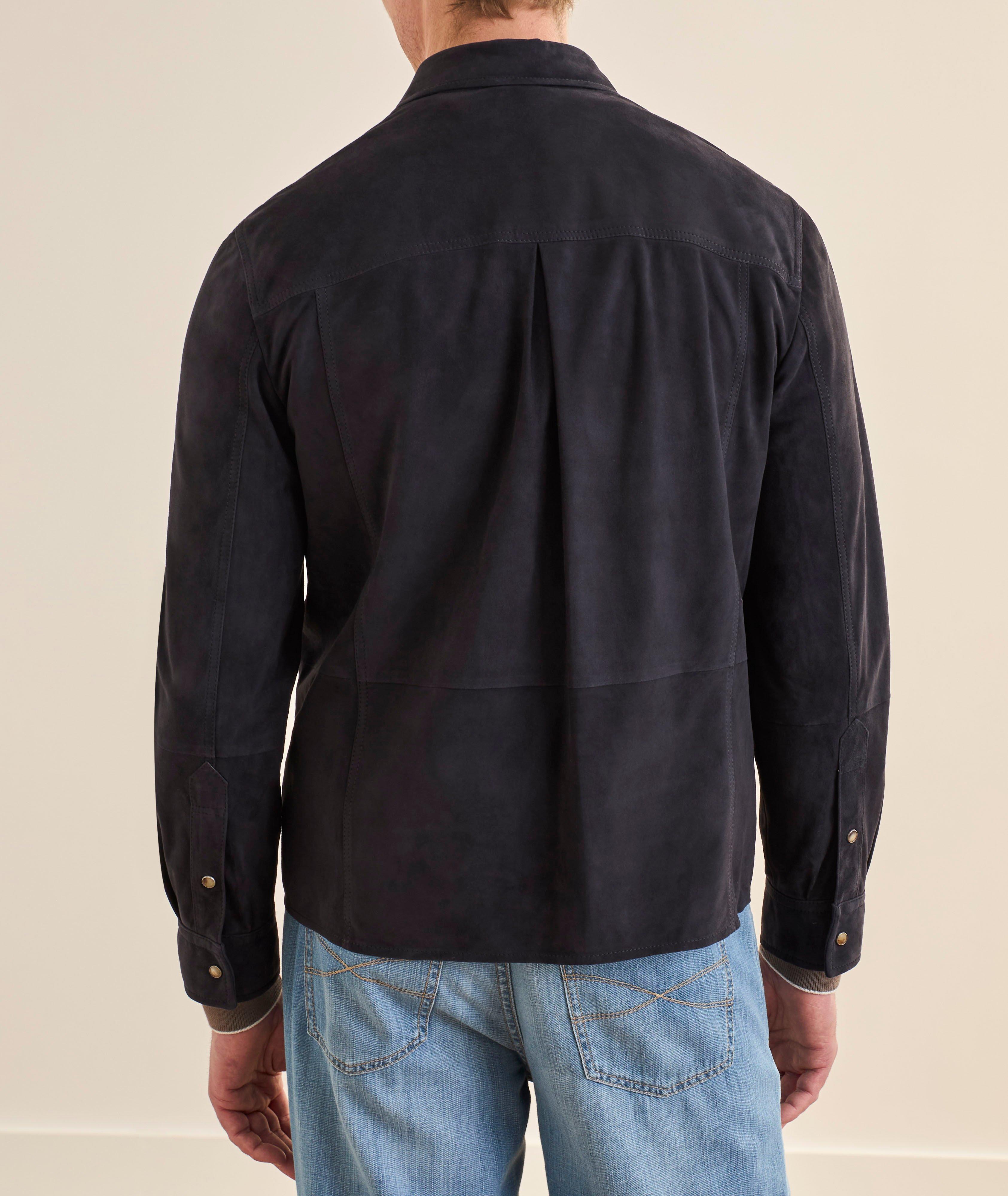 Surchemise à boutons-pression cuir suédé image 2