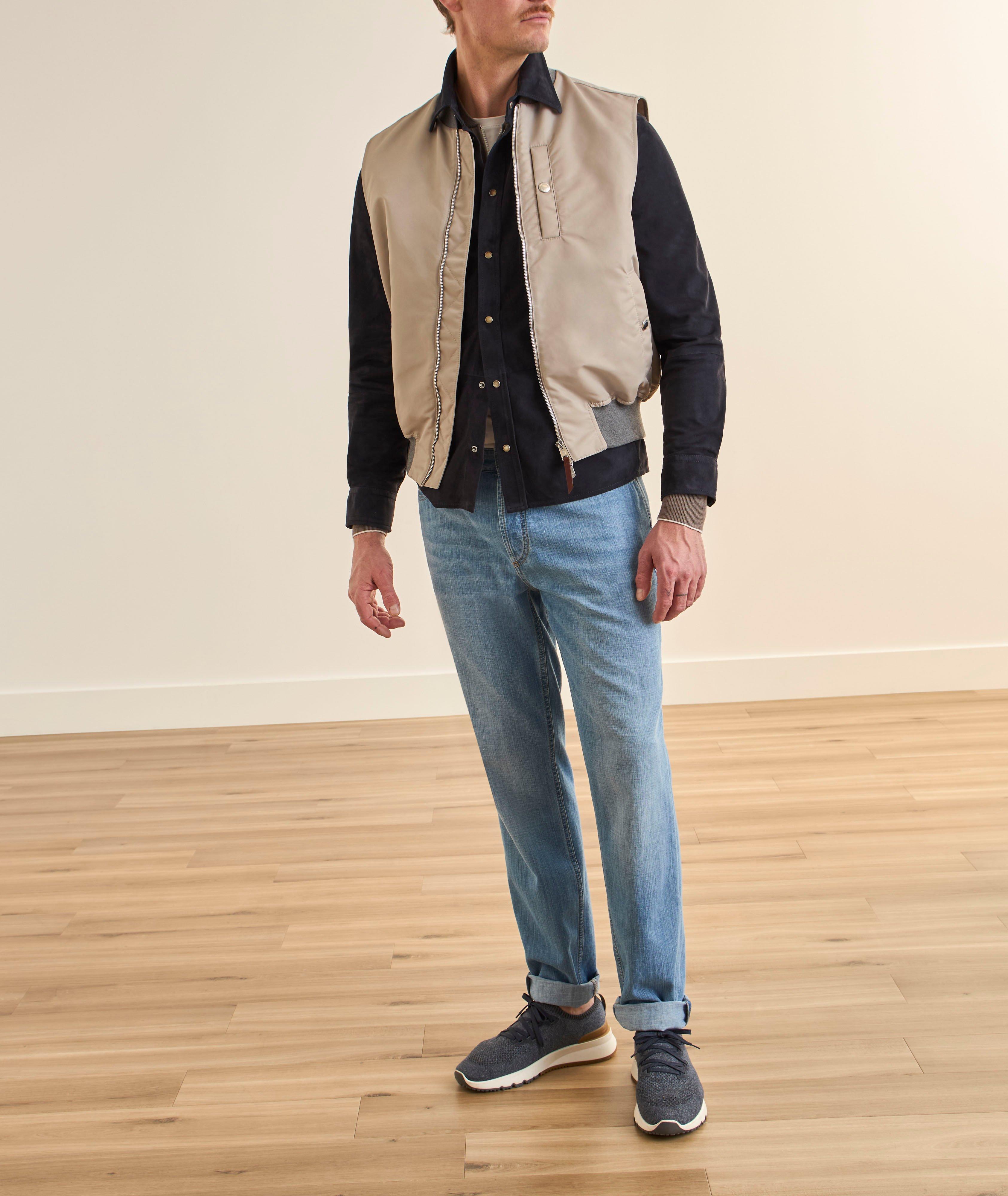 Surchemise à boutons-pression cuir suédé image 5