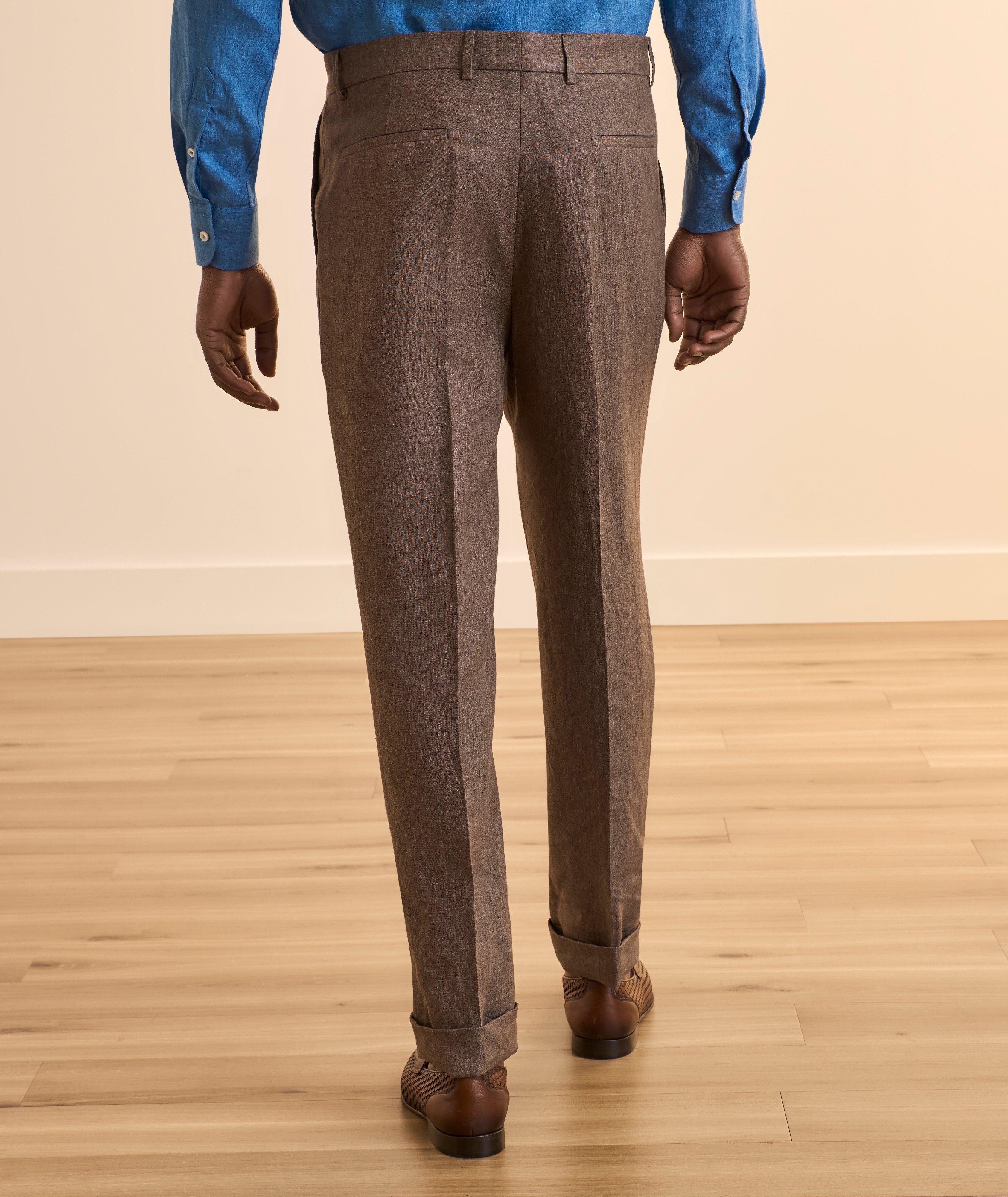 Leisure-Fit Linen Pleated Dress Pants image 2