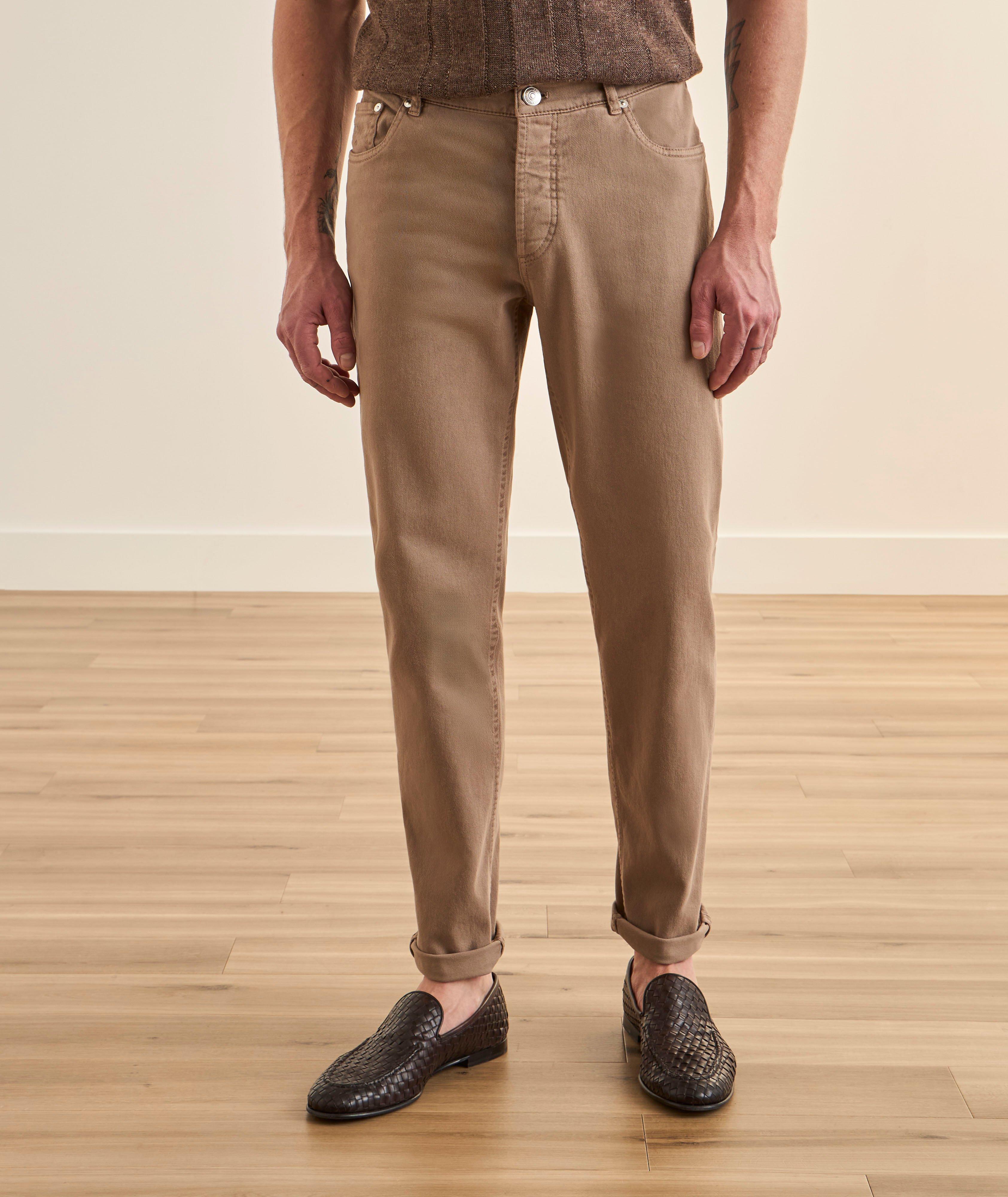 Traditional-Fit Denim Five-Pocket Pants image 1