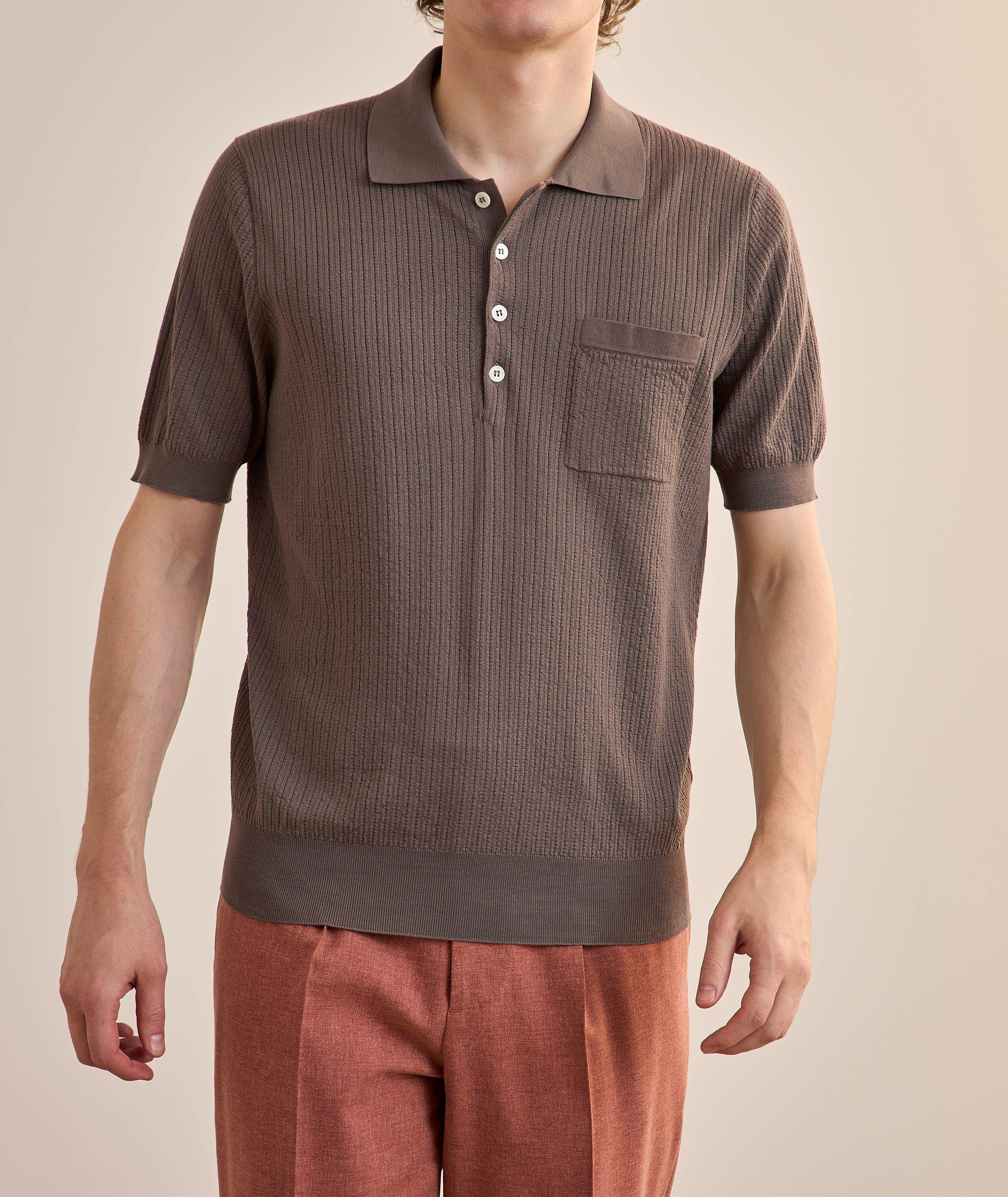 Polo à poche coton texturé  image 1